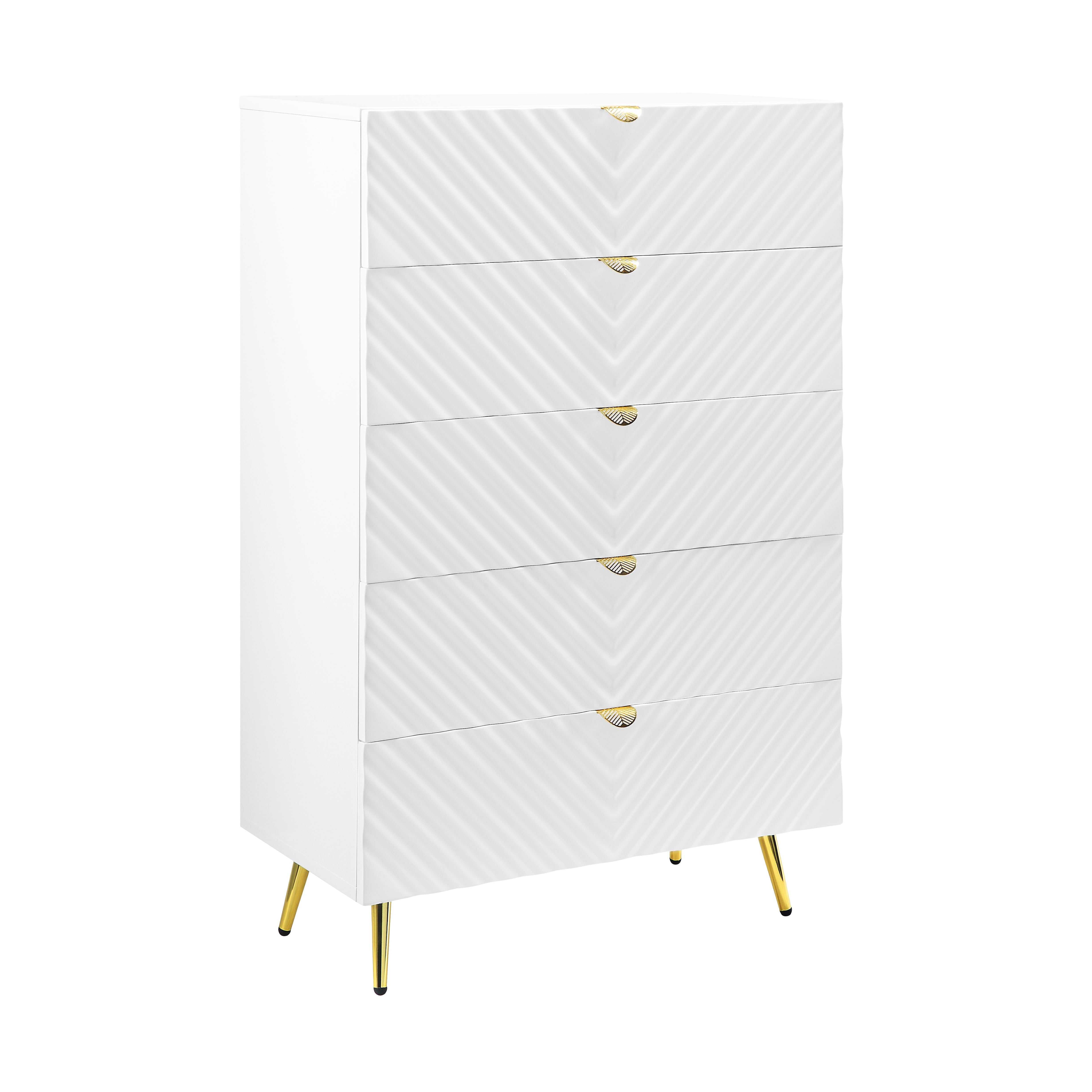 AcME gaines chest, White High gloss Finish BD01038(D0102H7JA7P)