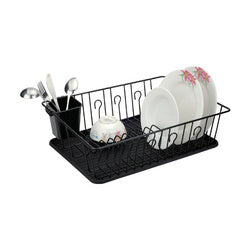 Better Chef 22 Inch Chrome Dish Rack With Black Draining Tray(D0102H7Yriy)