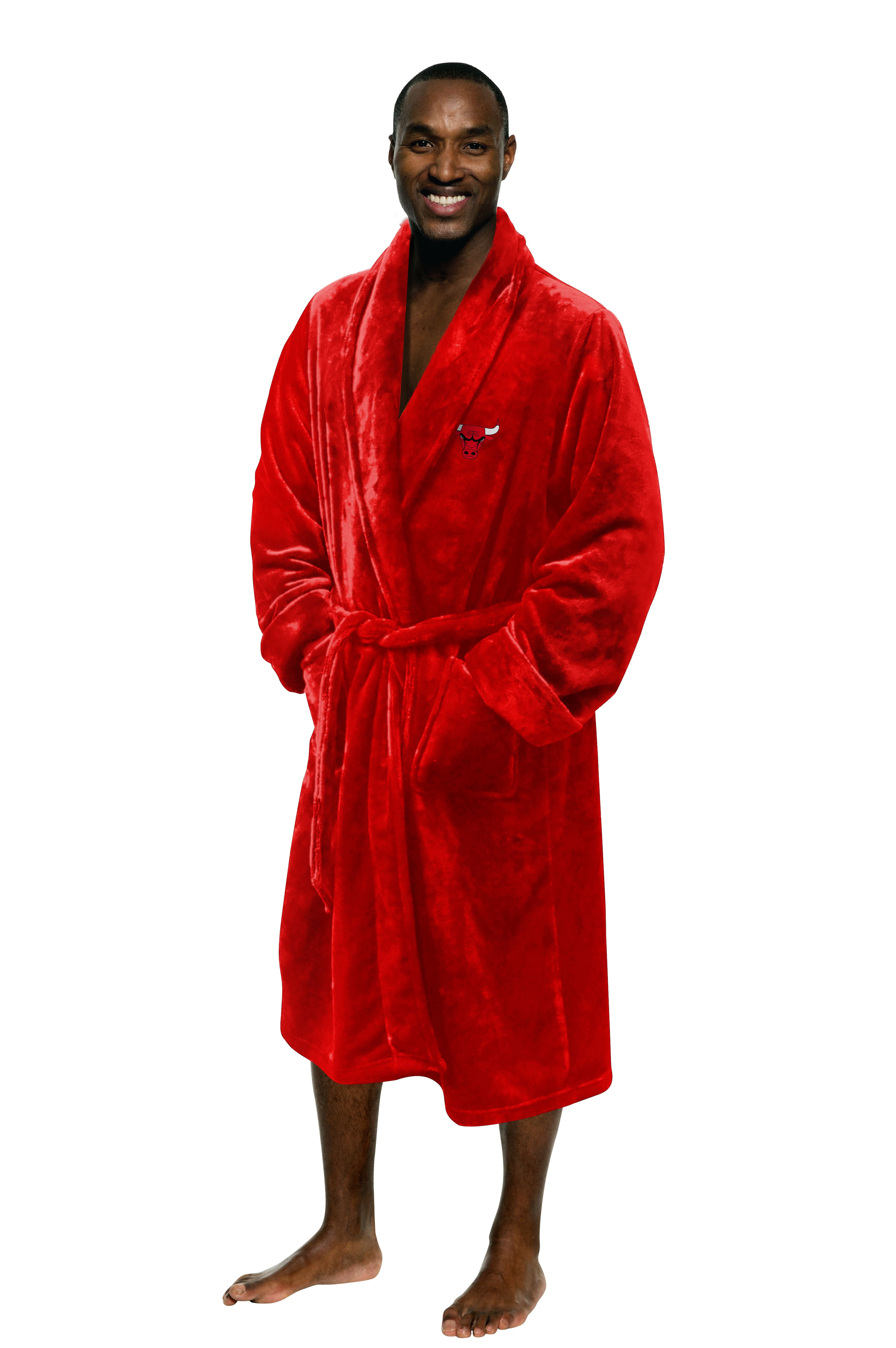 Bulls Official Nba Mens Lxl Silk Touch Bath Robe 26 X 47(D0102H94Dyu)