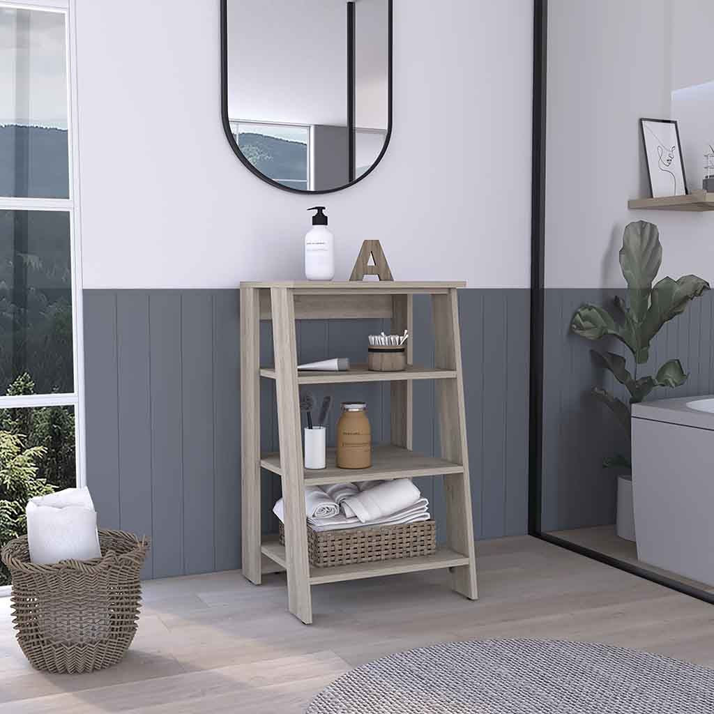 St. Clair Linen Cabinet, Two Interior Shelves, Two Open Shelves, Single Door