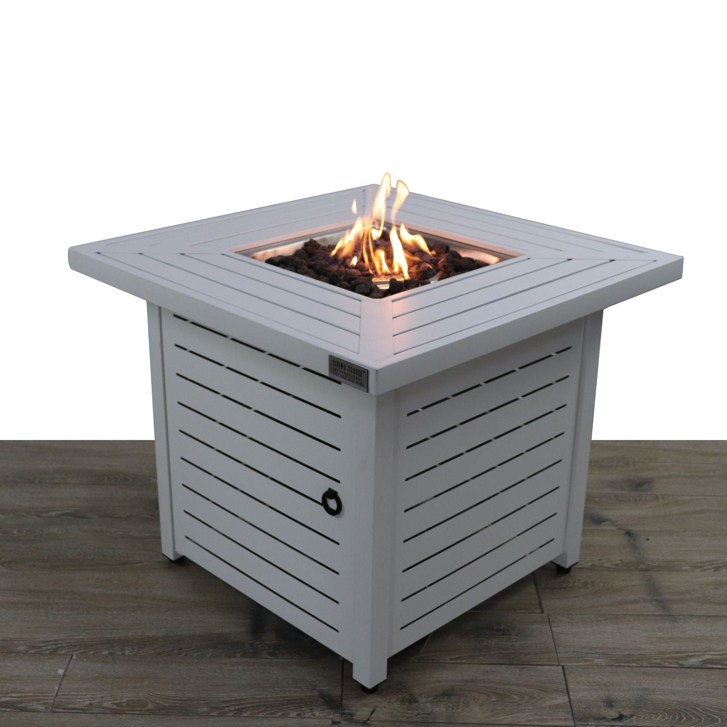 25 H x 30 W Steel Propane Fire Pit Table
