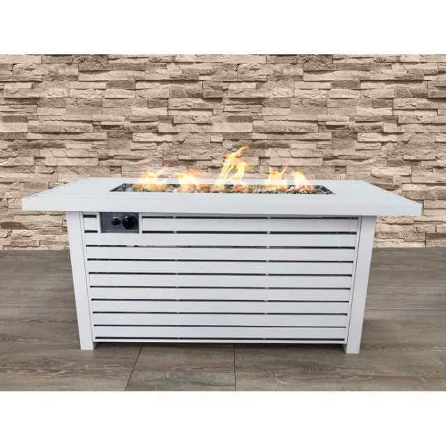 24 H Propane/Natural Gas Outdoor Steel Fire Pit Table with Lid