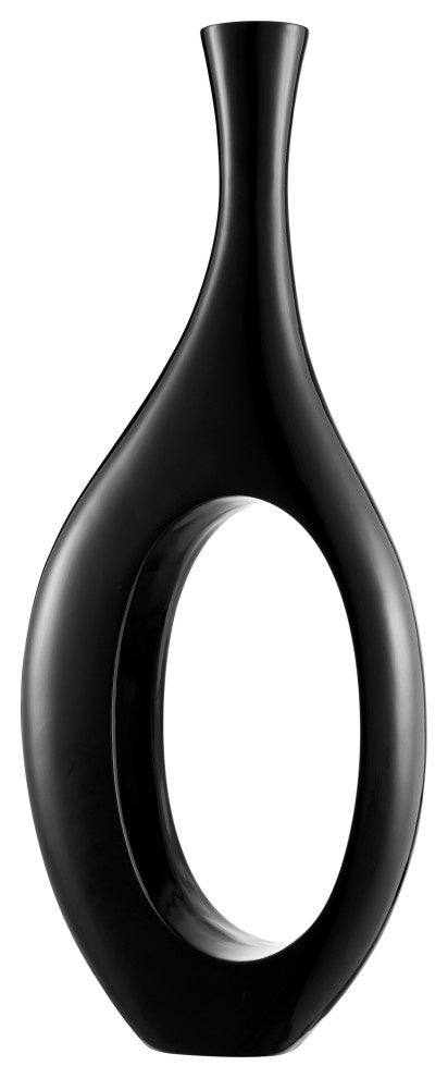 Trombone Vase, Black, Small(D0102HgETVW)