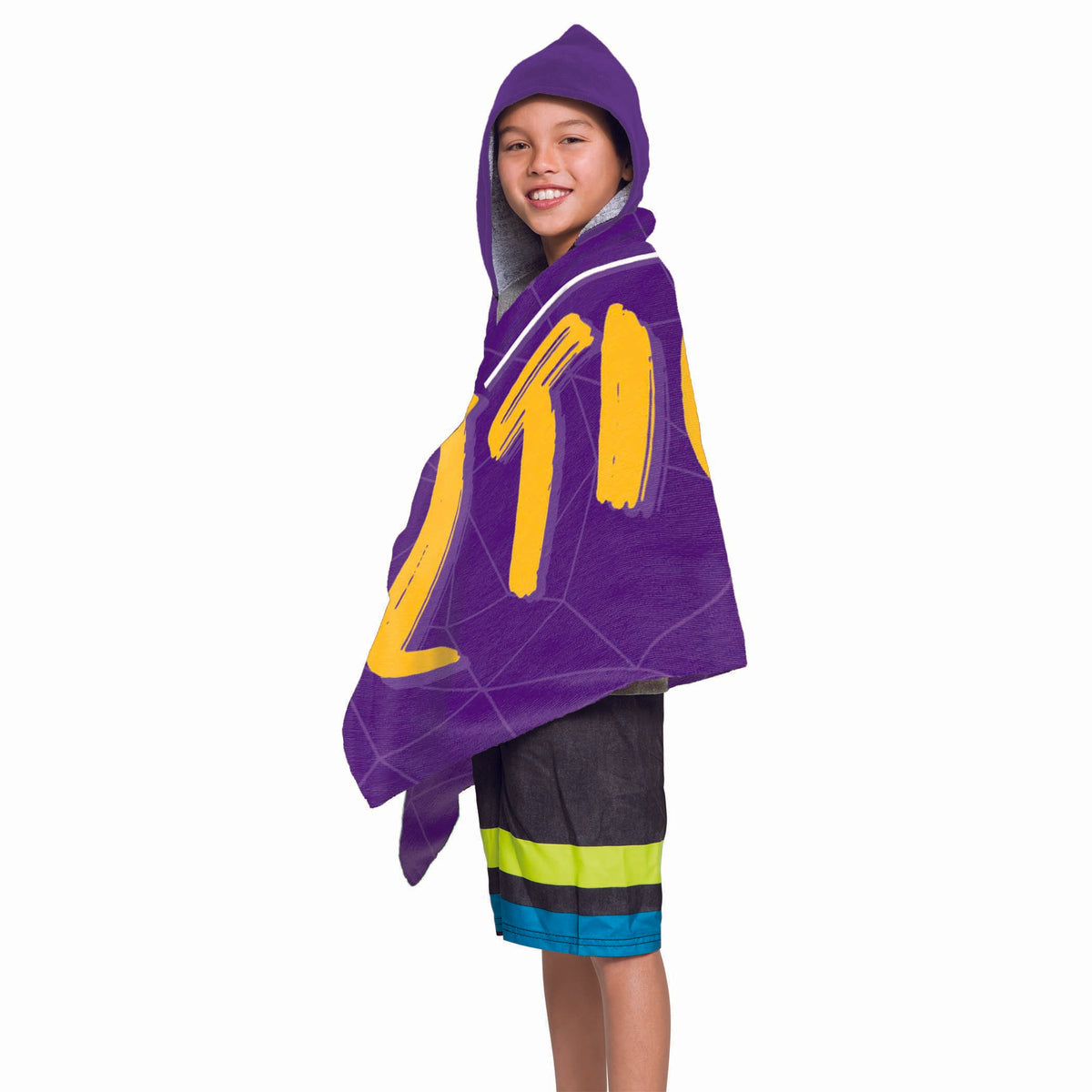 Col 606 Lsu- Louisiana St - Juvy Hooded Towel, 22X51(D0102Hgjr47)