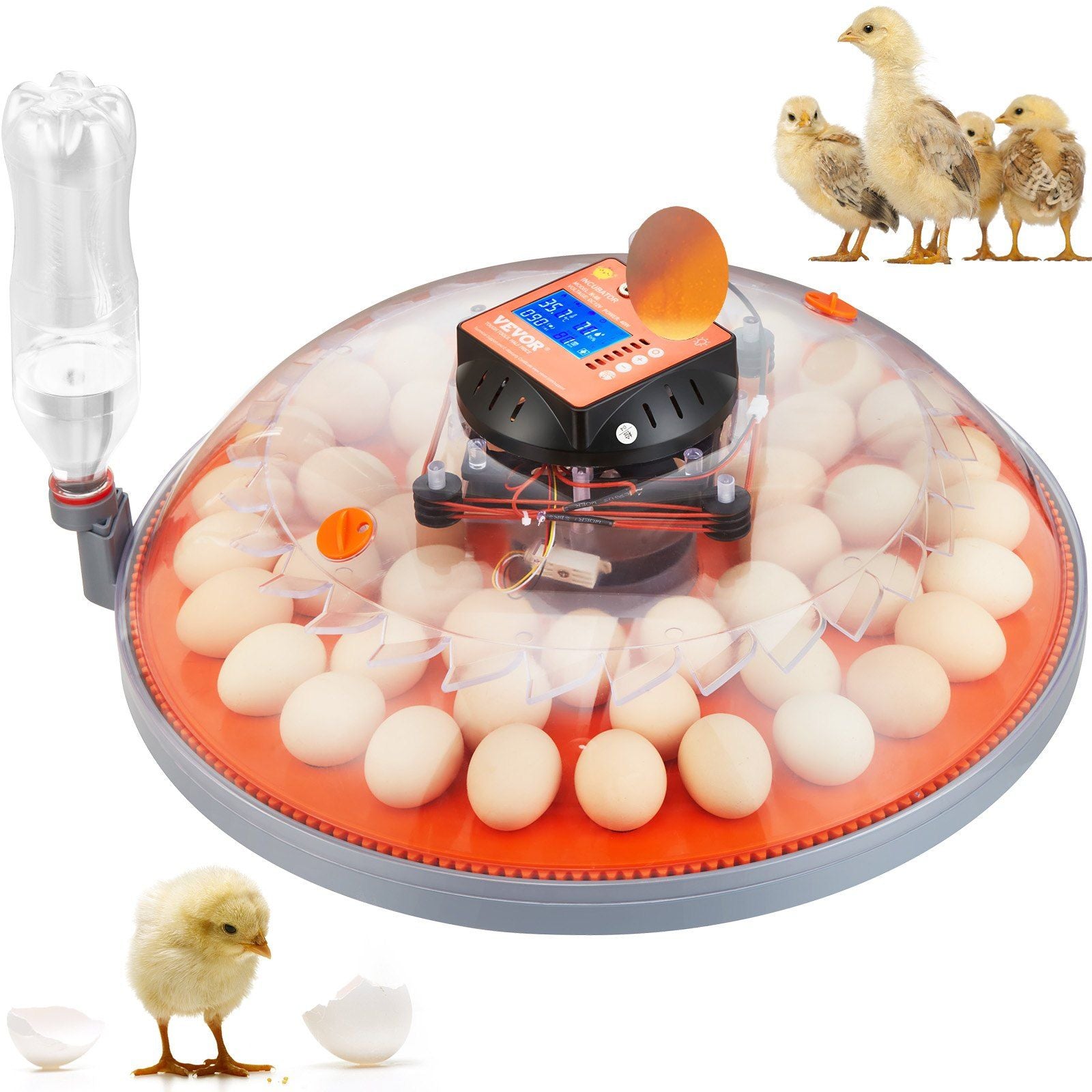 VEVOR Egg Incubator, 48 Eggs Incubators for Hatching Eggs, 360Automatic Egg Turner with Temperature and Humidity Control, Poultr