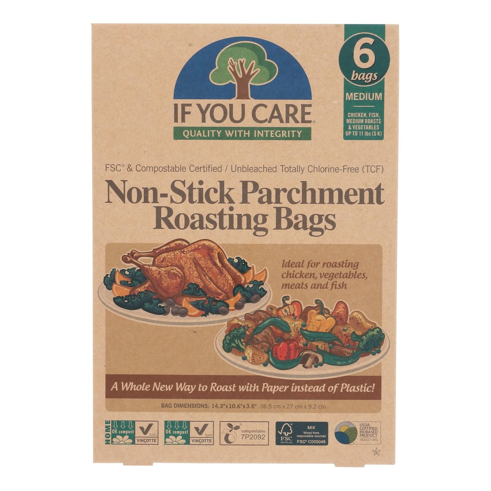 If You Care Parchment Bags - Non Stick - Medium - Case of 8 - 6 count(D0102HH23G8.)