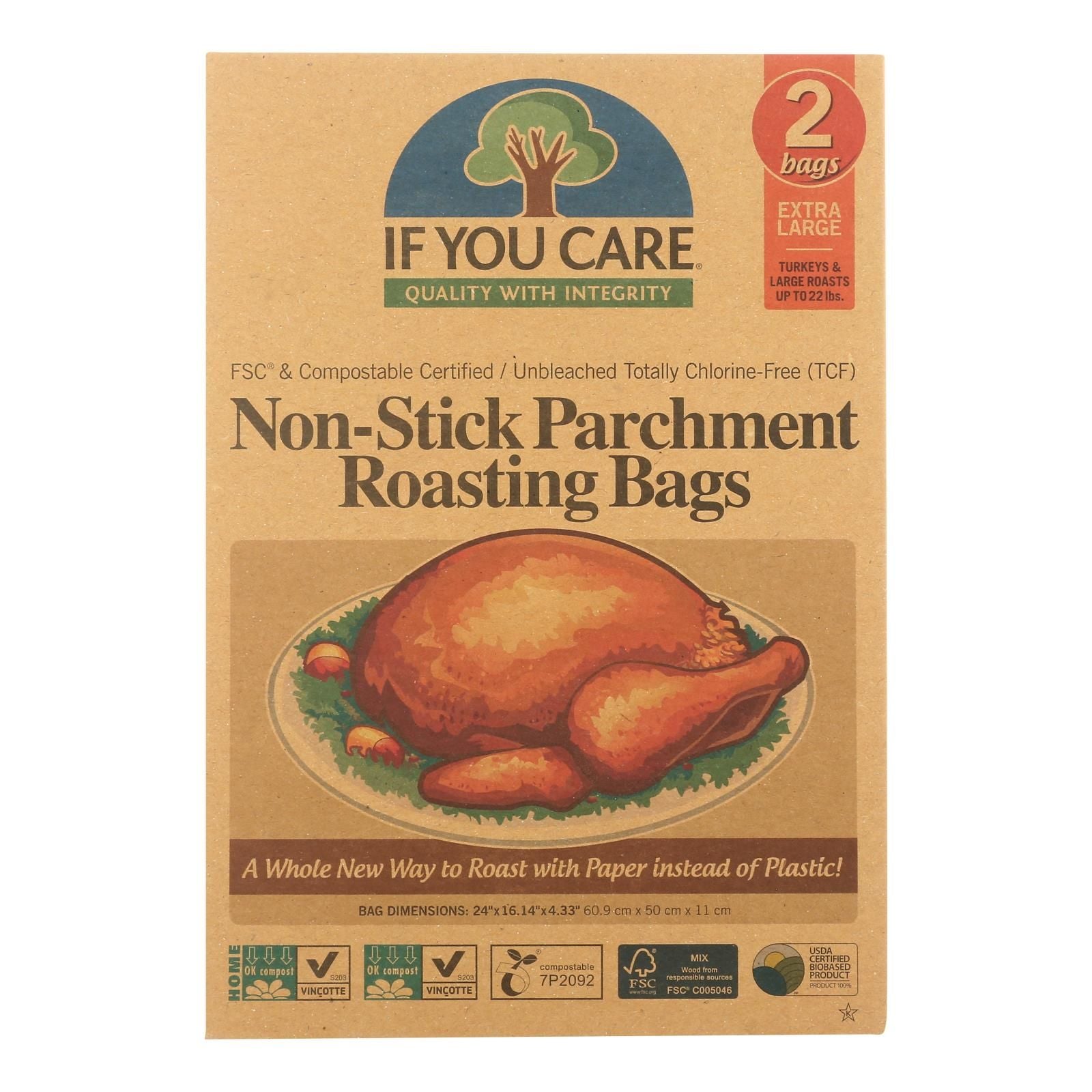 If You Care Parchment Bags  Non Stick  Extra Large  Case of 8  2 count(D0102HHG79P.)