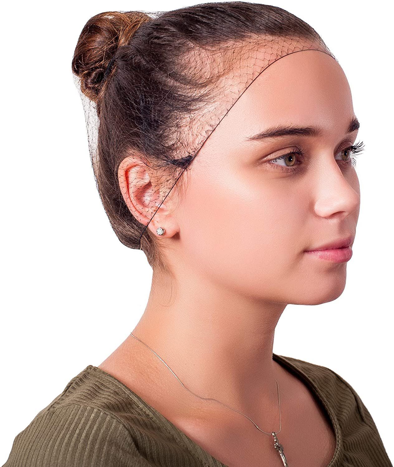 Disposable Hair Net 24 Inch Size Black Color Disposable Hair Cap 100 Pack Bouffant Caps With Elastic Edge Mesh Micro Nylon Hairn