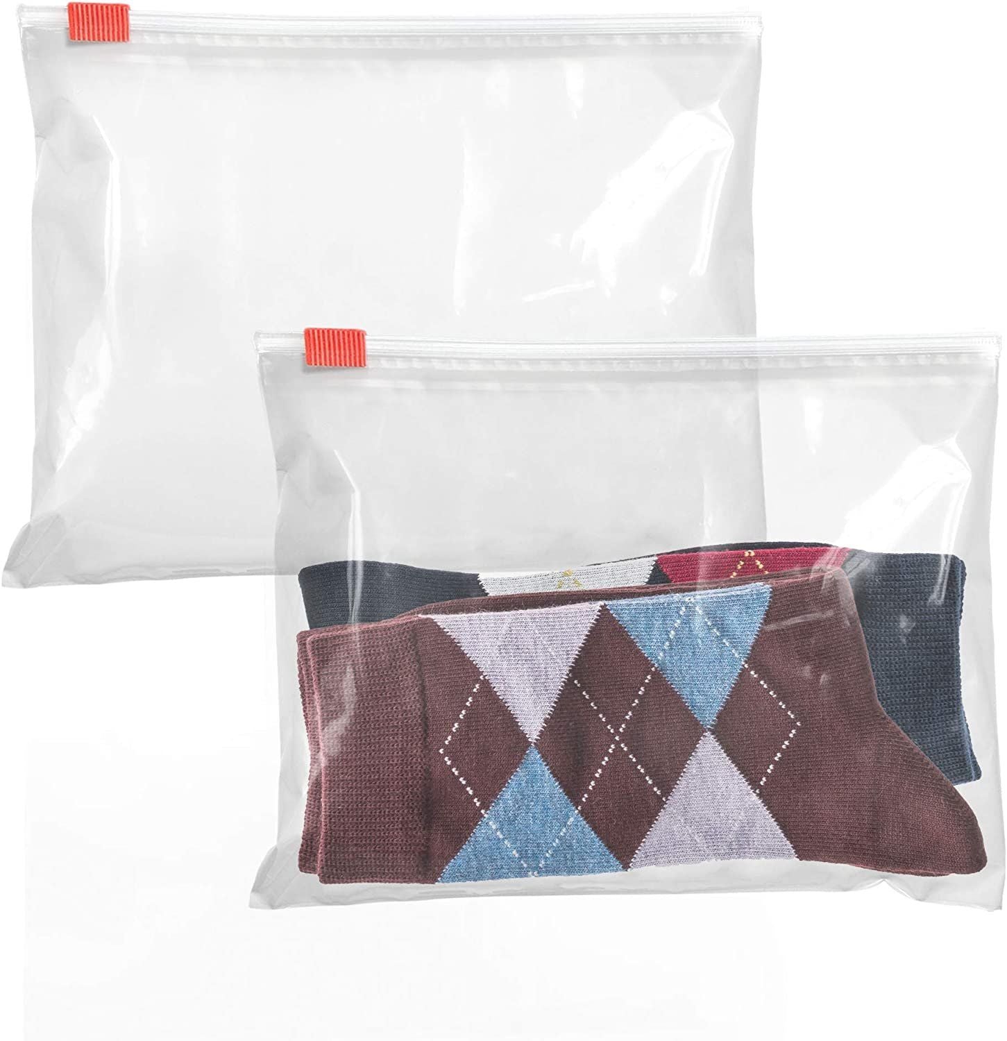 Pack of 100 Slider Zipper Bags 65 x 6 clear Poly Bags 6 12 x 6 Thickness 3 mil Polyethylene Bags for Packing and Storing Plastic