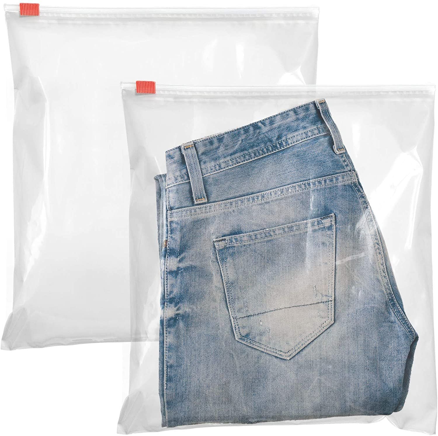 Pack of 100 Slider Zipper Bags 8 x 10 clear Poly Bags 8x10 Thickness 3 mil Polyethylene Bags for Packing and Storing Plastic Bag