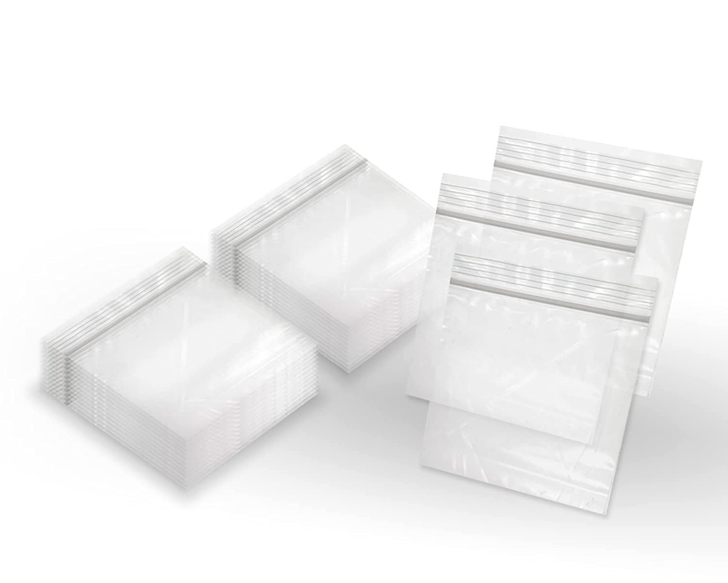 Zip Bags 3 x 3 Pack of 2000 clear Plastic Jewelry Bags with Zipper 2 Mil Thick Polyethylene Sealable Bags Self Lock Plastic Bagg