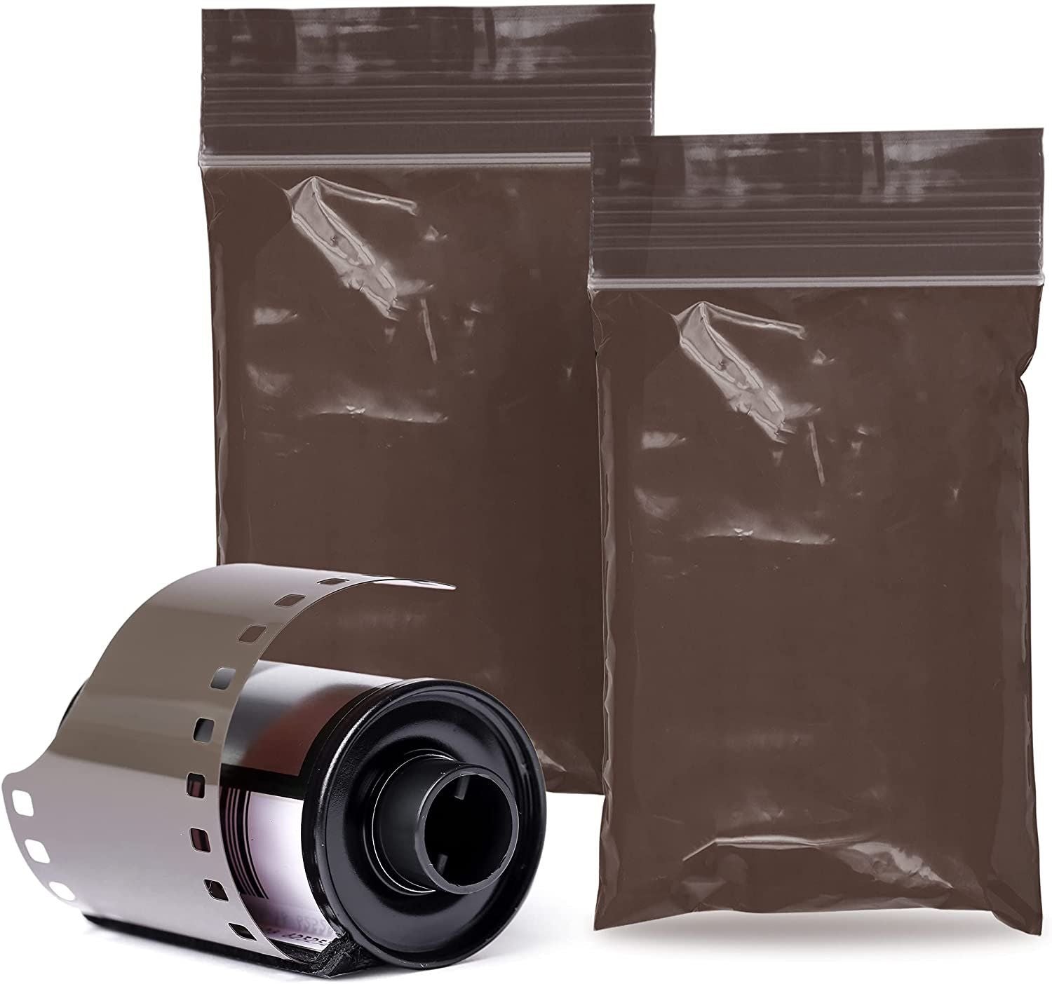 Pack of 500 Amber Zipper Bags 8 x 14 Seal Top Plastic Bags 8x14 Reclosable Poly Packing Bags for Storing and Transporting 3 mil 