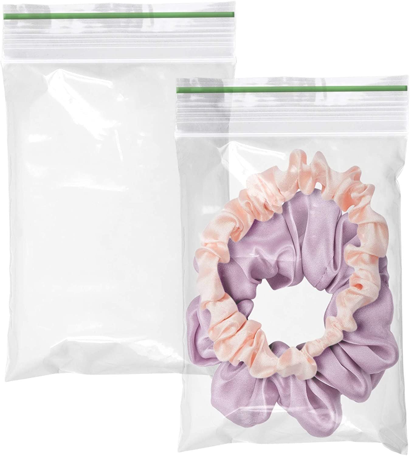 Pack 1000 greenline Zipper Bags 5 x 7 Seal Top Polyethylene Bags 5x7 Thickness 2 Mil Resealable Plastic Bags for Packing and Sto
