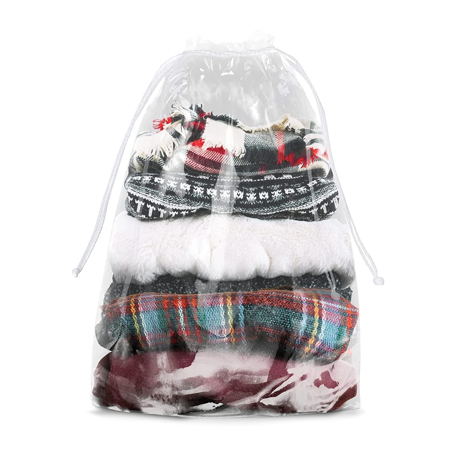 clear Drawstring Bags 6 x 10 Pack of 1000 Waterproof Drawstring gift Bags 2 Mil Polyethylene Travel Shoe Bags for Packing Shippi