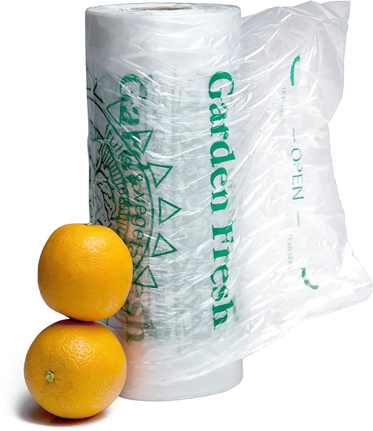 Pack of 3300 Produce Bags on Roll 11 x 19 Printed 5 a Day Bags 11x19 Ultra Thin Design 050 mil Lightweight Plastic Bag Rolls for
