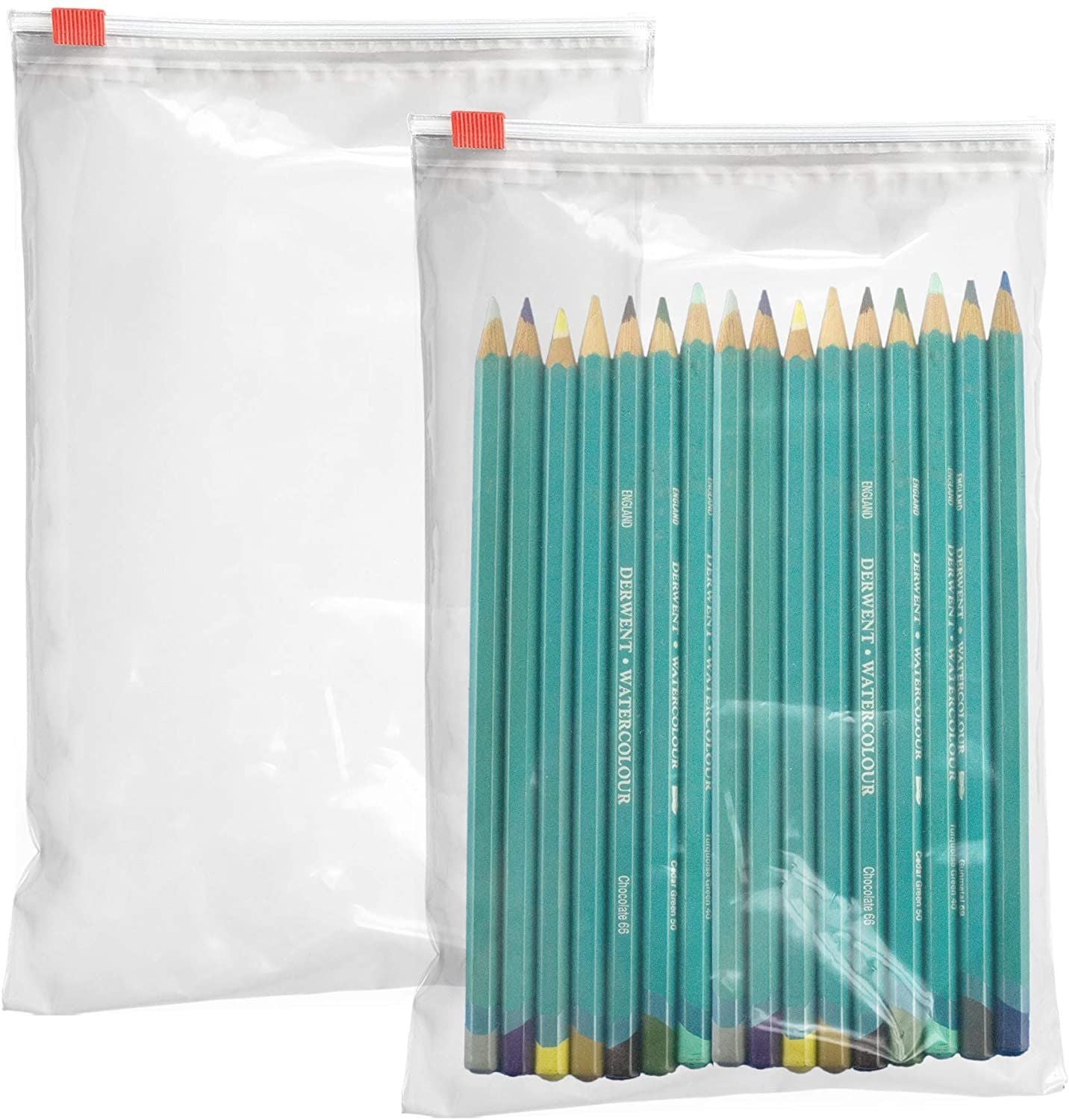 Pack of 100 Slider Zipper Bags 6 x 9 clear Poly Bags 6x9 Thickness 3 Mil Polyethylene Storage Bags for Packing Plastic Bags for 