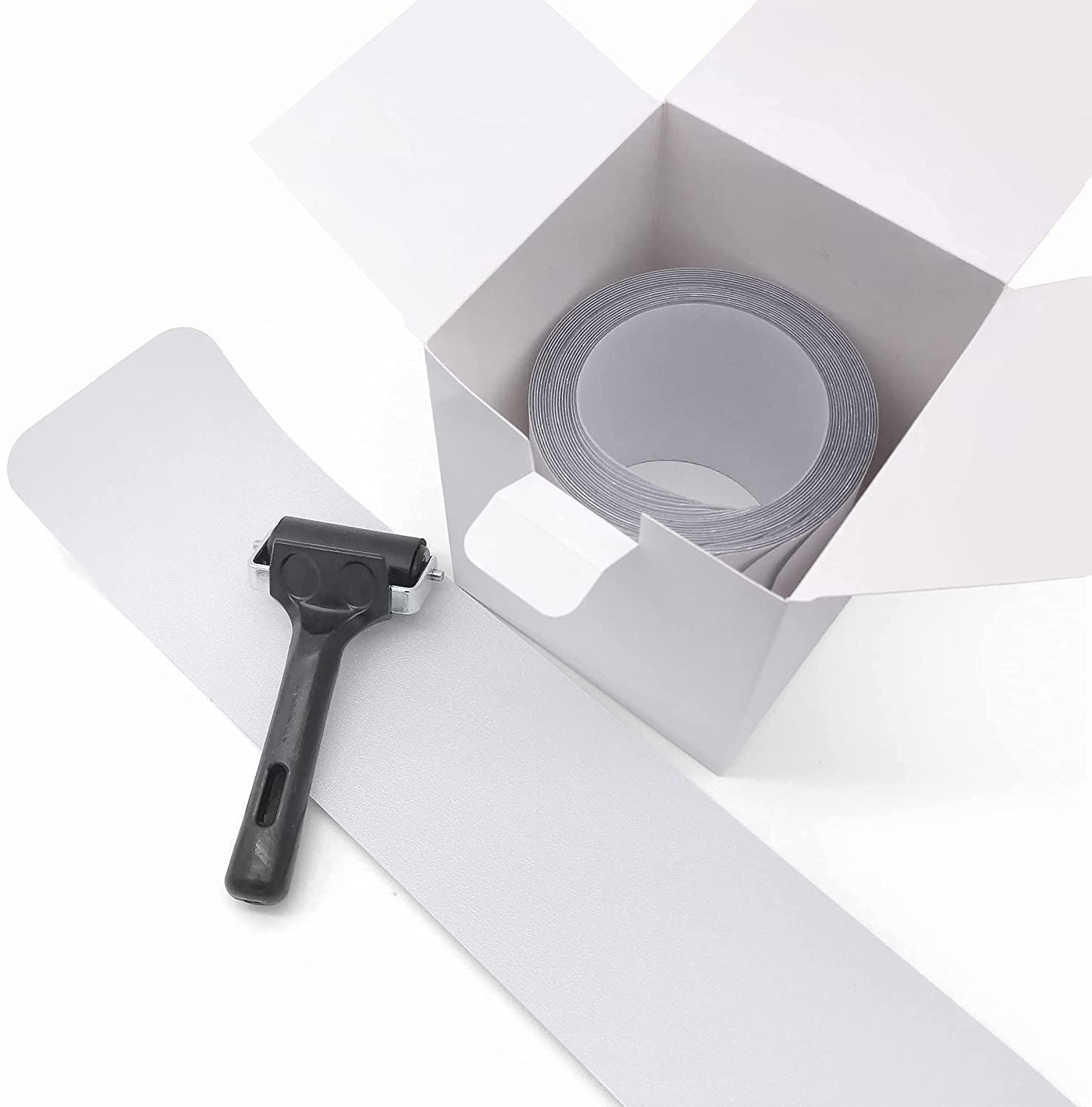 APQ clear Anti Slip Tape Outdoor Waterproof 4 x 24 18 Rolls of 15 Non Slip Step Strips for Outdoors with Roller Safety Non Skid 