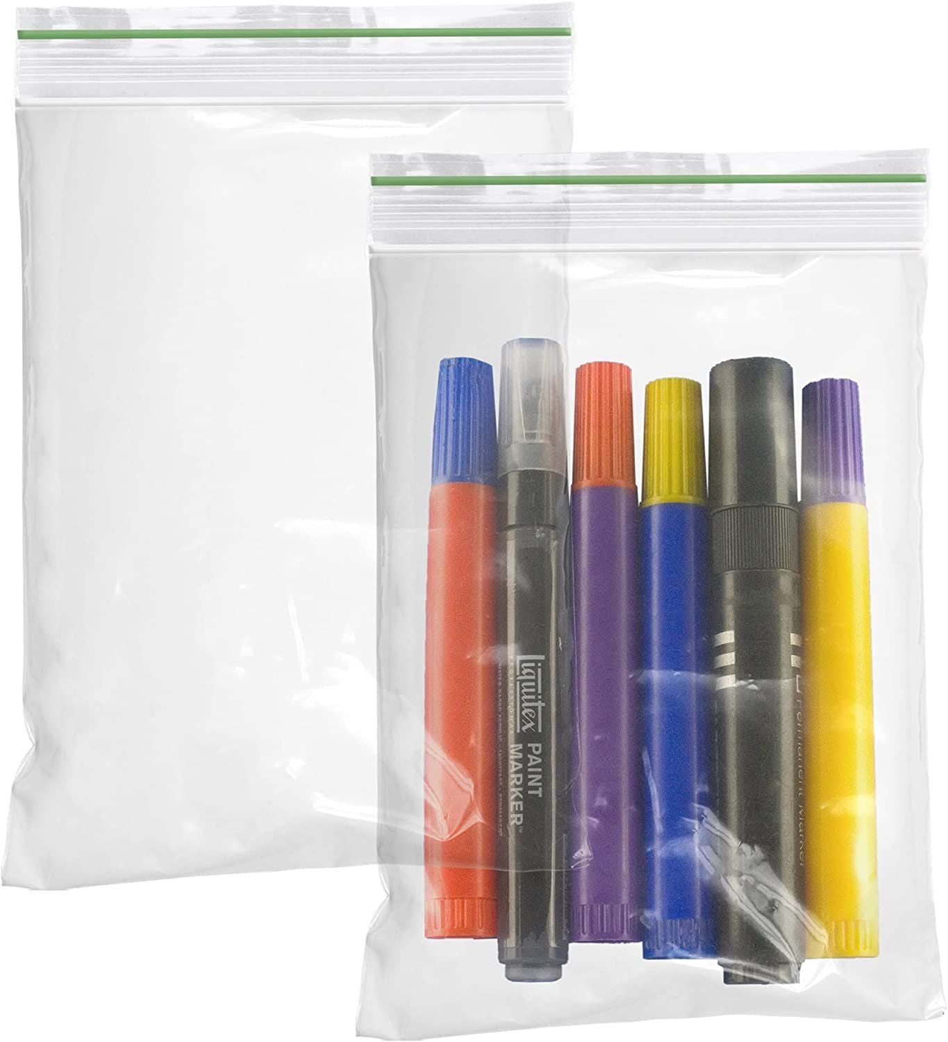 Pack 1000 greenline Zipper Bags 9 x 12 Seal Top Polyethylene Bags 9x12 Thickness 2 Mil Resealable Plastic Bags for Packing and S