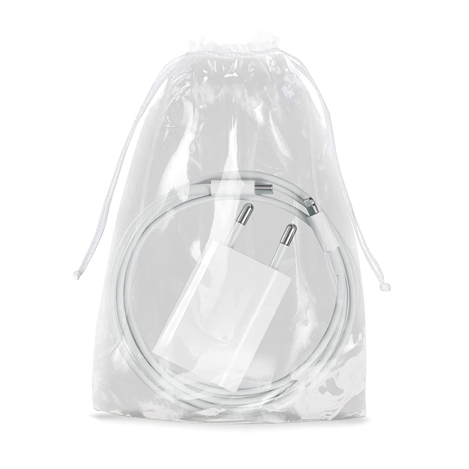 clear Drawstring Bags 8 x 10 Pack of 1000 Waterproof Drawstring gift Bags 2 Mil Polyethylene Travel Shoe Bags for Packing Shippi