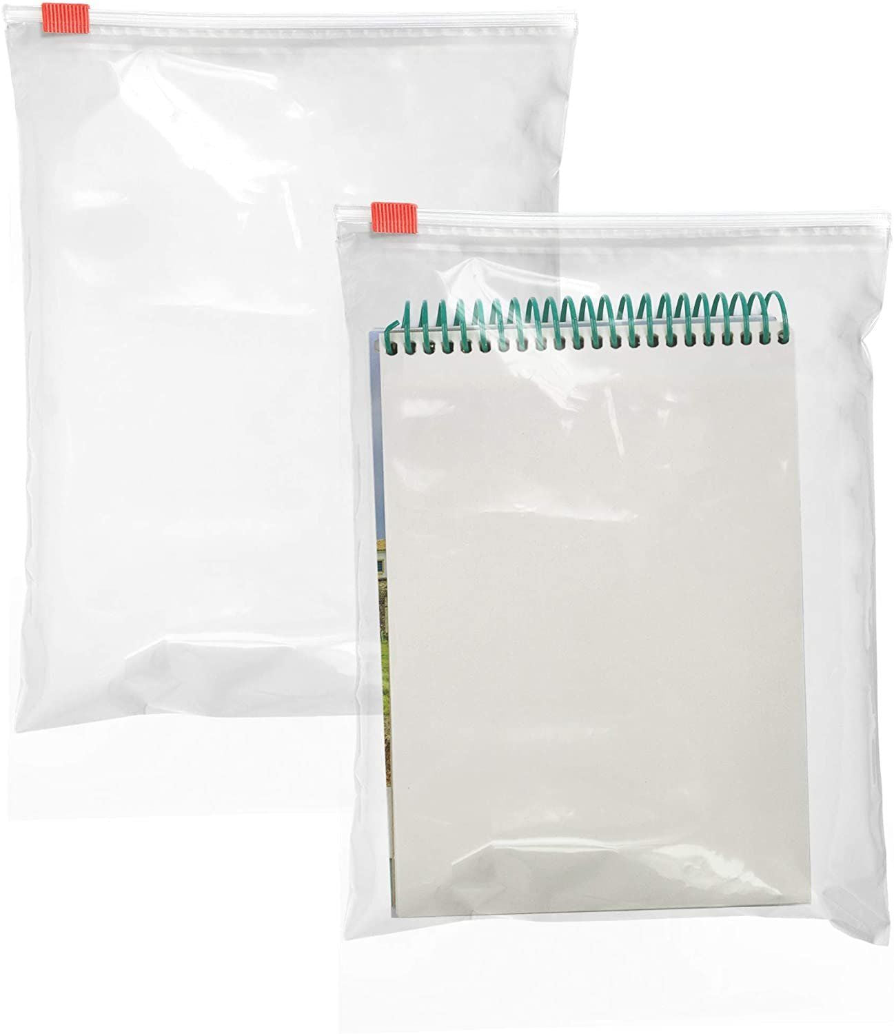 Pack of 100 Slider Zipper Bags 8 x 6 clear Poly Bags 8x6 Thickness 3 mil Polyethylene Bags for Packing and Storing Plastic Bags 