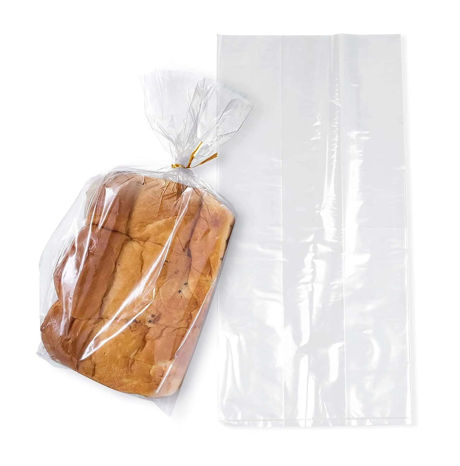 Pack of 1000 Poly Bakery Bread Bags 55 x 3 x 24 clear gusseted Bags 5 12 x 3 x 24 Thickness 1 mil Ultra Thin Design Plastic Bags
