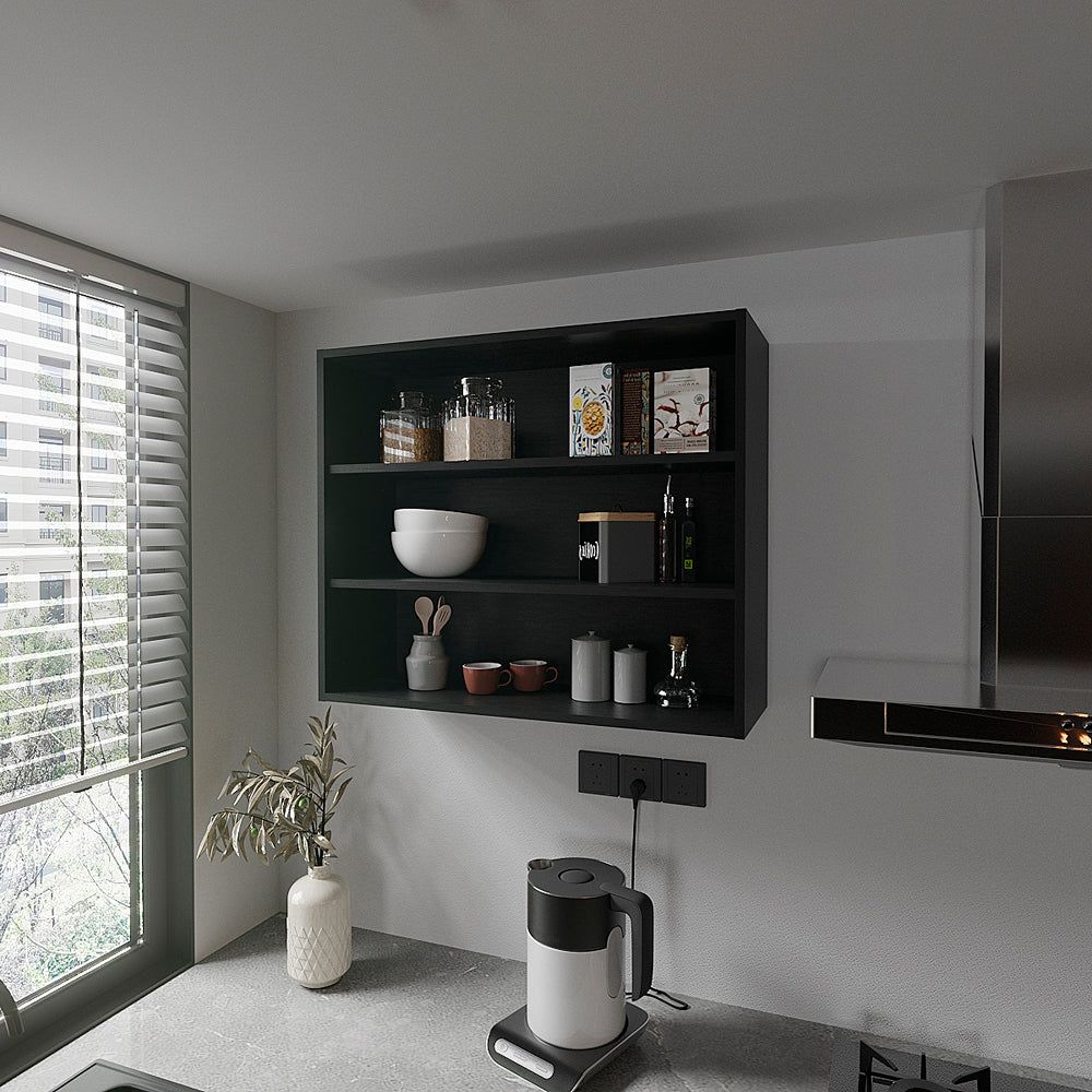 Floating Shelf Meeker, Kitchen, Black