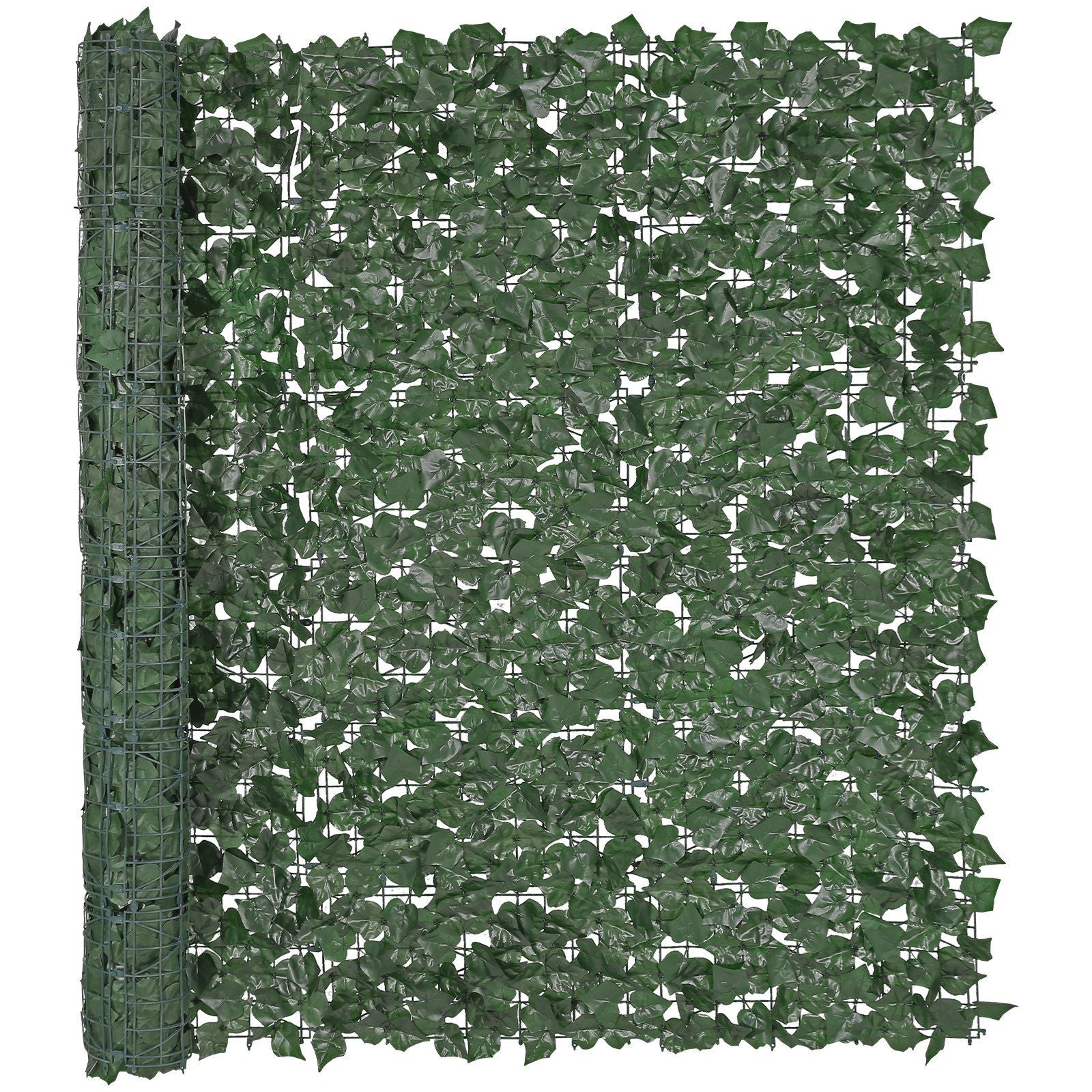 VEVOR Ivy Privacy Fence, 59 x 98 in Artificial Green Wall Screen, Greenery Ivy Fence with Strengthened Joint, Faux Hedges Vine L