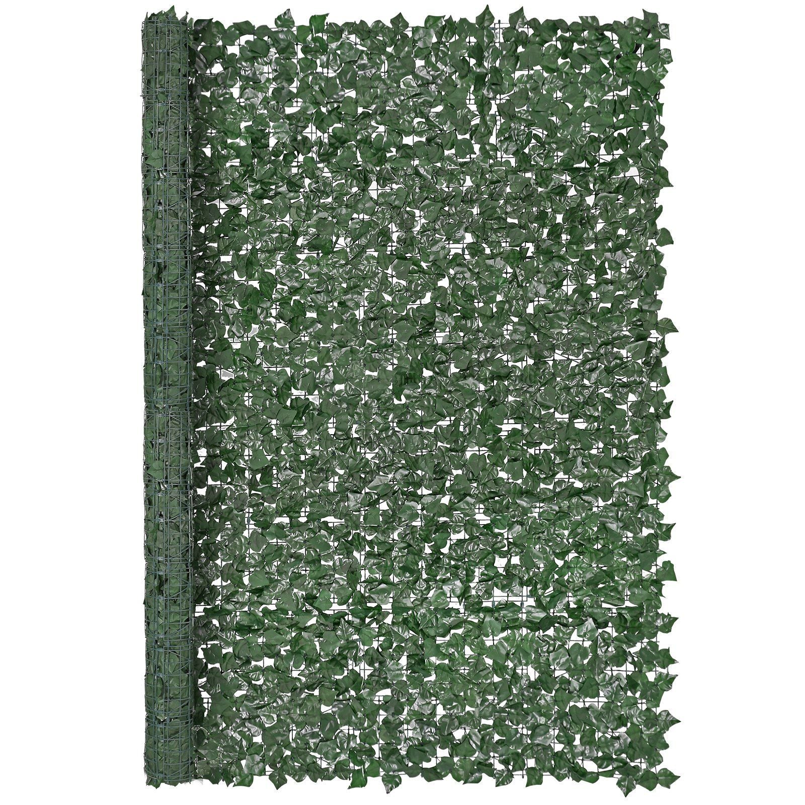 VEVOR Ivy Privacy Fence, 96 x 72 in Artificial Green Wall Screen, Greenery Ivy Fence with Strengthened Joint, Faux Hedges Vine L