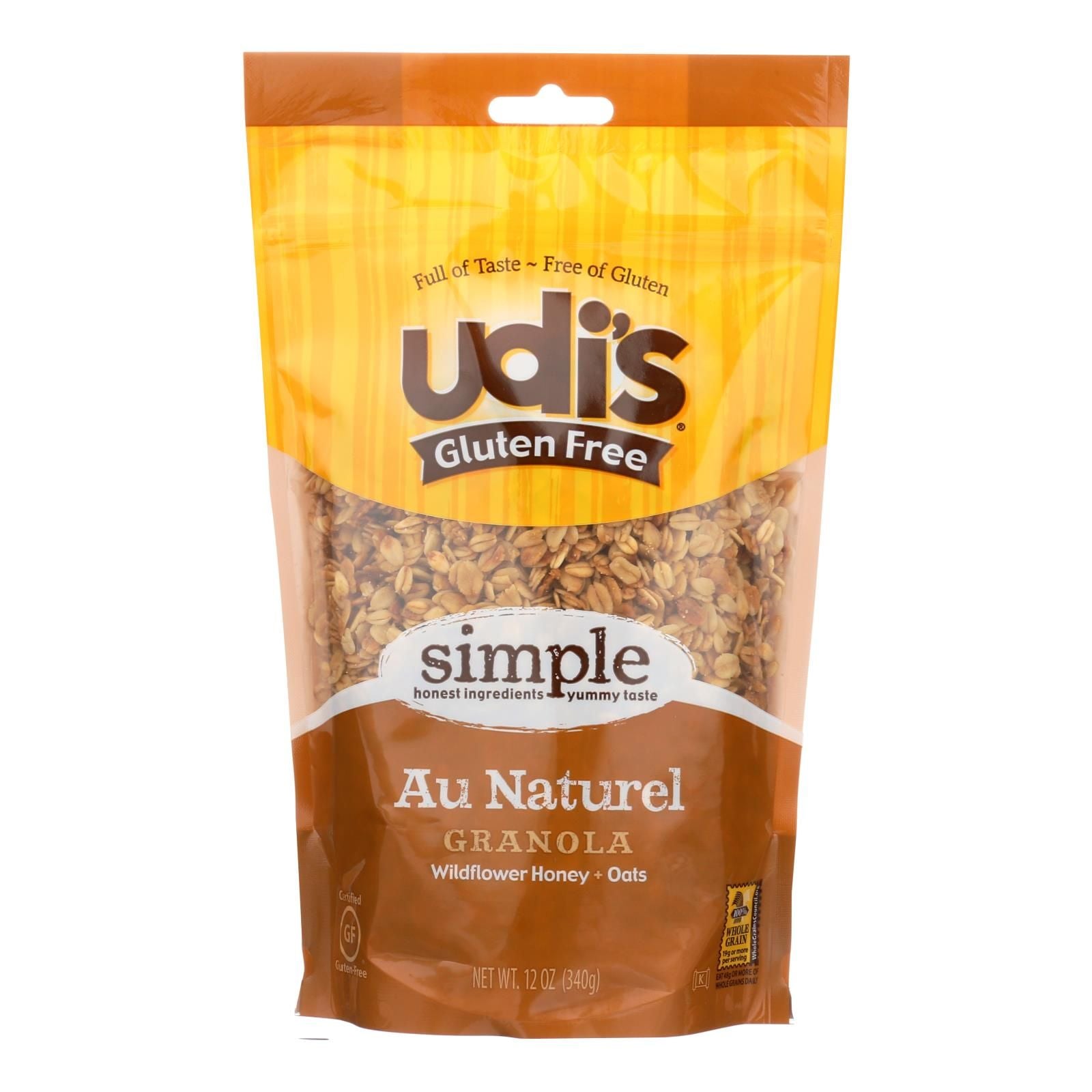 Udis Granola, Au Naturel - Case Of 6 - 11 Oz