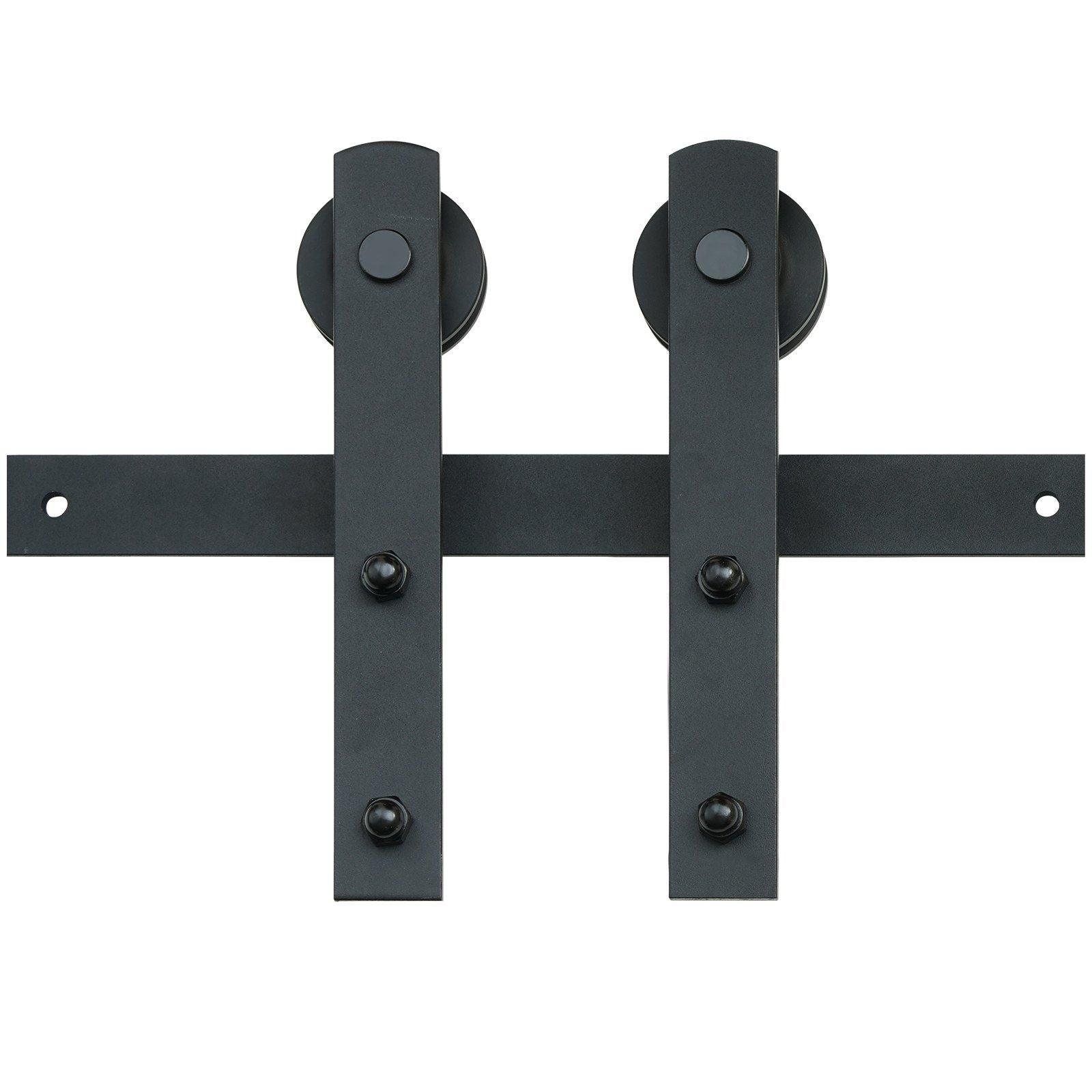 VEVOR 8FT Sliding Barn Door Hardware Kit, 330LBS Loading Heavy Duty Barn Door Track Kit for Single Door, Fit 3.7-4.3FT Wide and 
