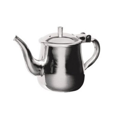 Stainless Steel Gooseneck Tea Pot w/ Vented Hinged Lid, 10 Fluid Ounces (1 - 2 Cups) by Pride Of India 10 oz(D0102HPI4BV.)