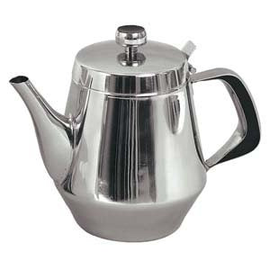 Stainless Steel Gooseneck Tea Pot w/Vented Hinged Lid, 32 Fluid Ounces (4-5 Cups) by Pride Of India 32 oz(D0102HPI4MY.)