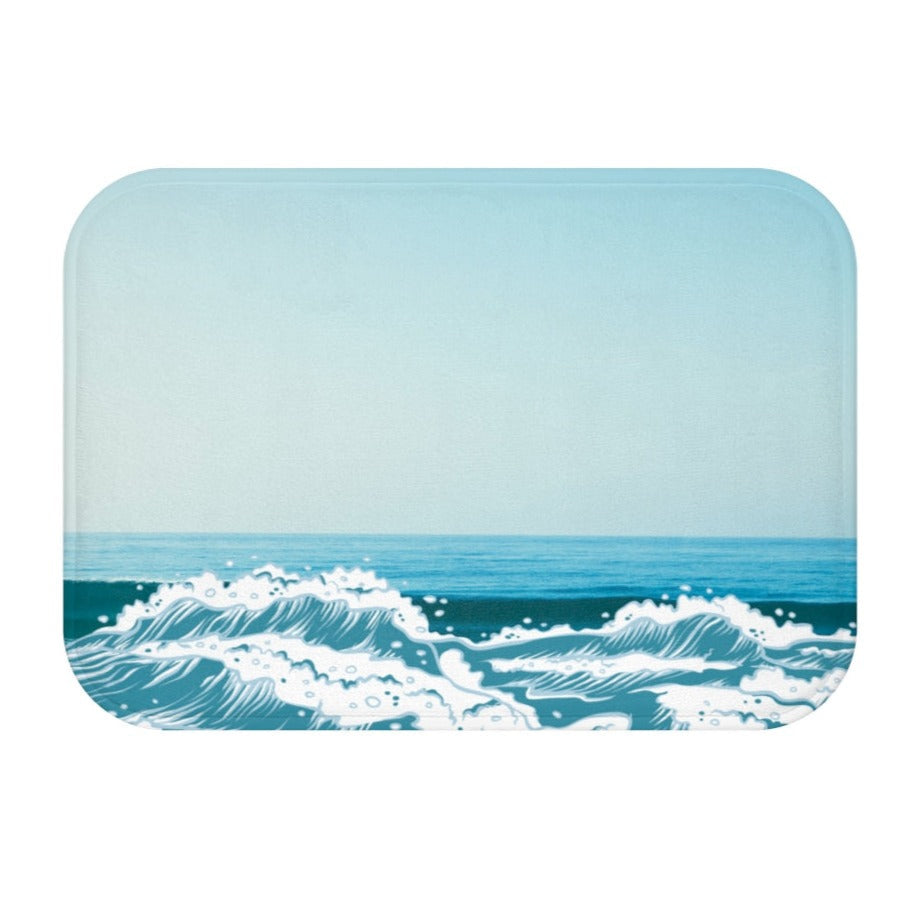 Ocean Waves Bath Mat(D0102HPKWYW.)