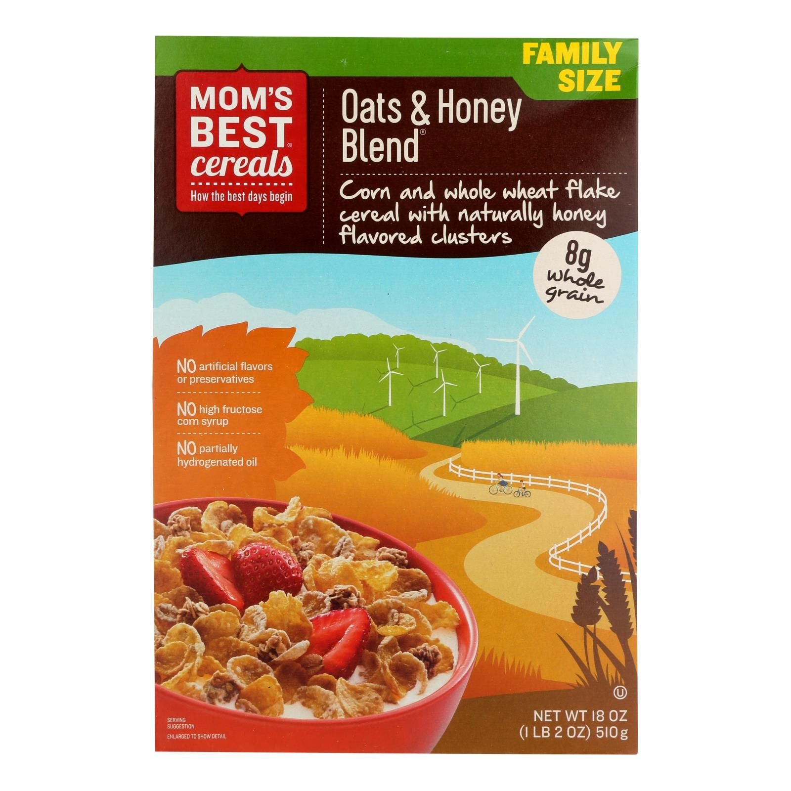 Moms Best Naturals Oats And Honey Blend - Case Of 14 - 18 Oz.
