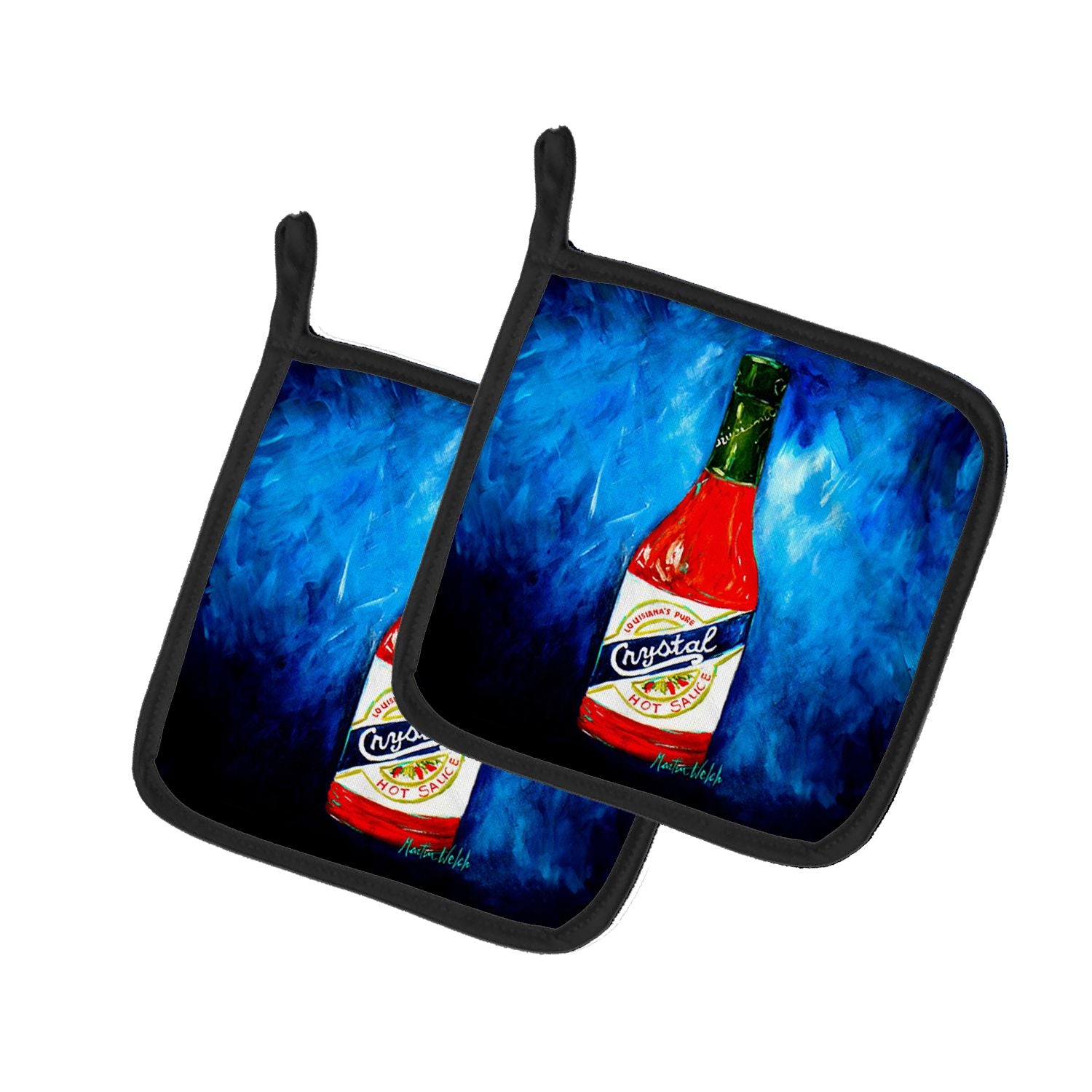 So Hot Im Blue Sauce Pair of Pot Holders Kitchen Heat Resistant Pot Holders Sets Oven Hot Pads for Cooking Baking BBQ, 7 1/2 x 