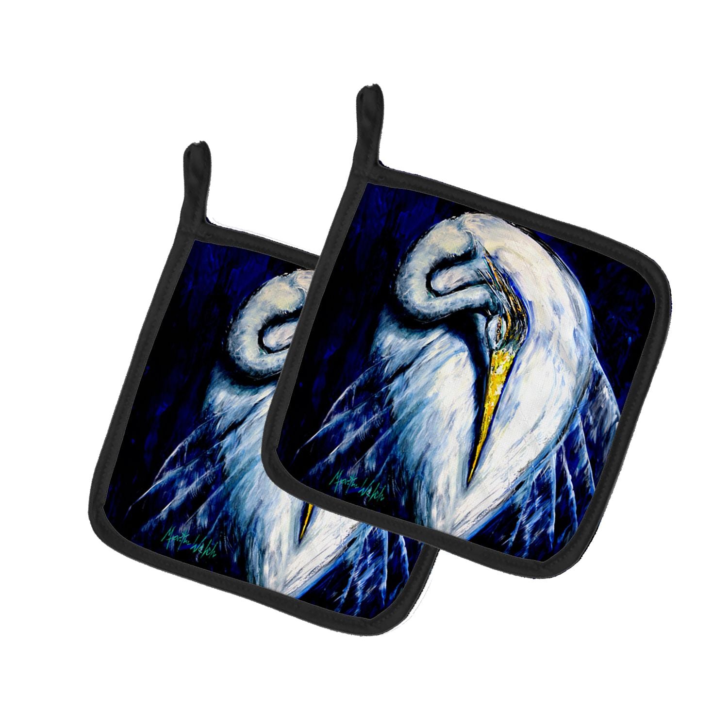 Heron Freshen Up Pair of Pot Holders Kitchen Heat Resistant Pot Holders Sets Oven Hot Pads for Cooking Baking BBQ, 7 1/2 x 7 1/2