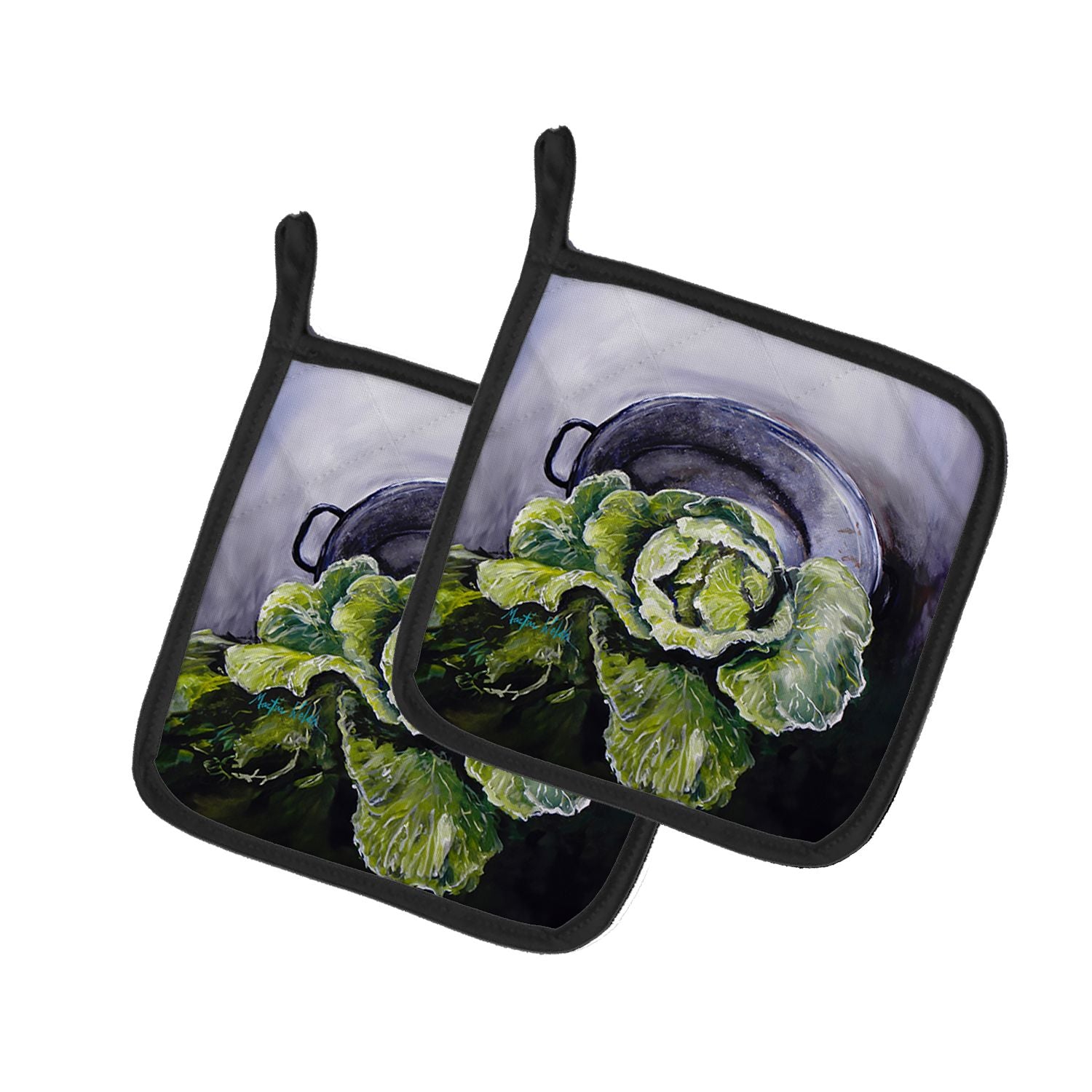 Home Grown In Plaquemines Parish Cabbage Pair of Pot Holders Kitchen Heat Resistant Pot Holders Sets Oven Hot Pads for Cooking B