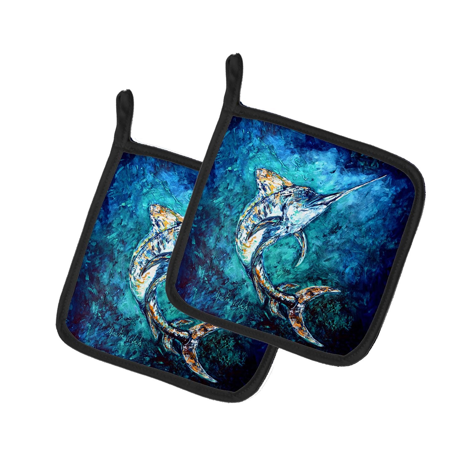 American Marlin Pair of Pot Holders Kitchen Heat Resistant Pot Holders Sets Oven Hot Pads for Cooking Baking BBQ, 7 1/2 x 7 1/2
