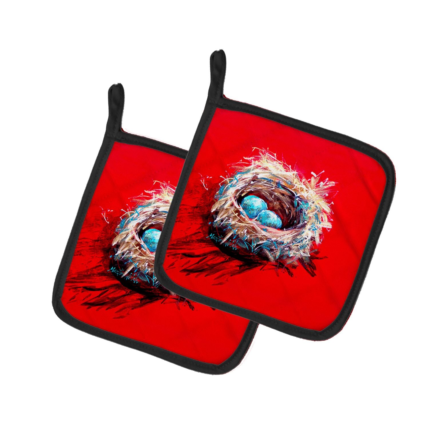 Egg-Stra Special Bird Nest Pair of Pot Holders Kitchen Heat Resistant Pot Holders Sets Oven Hot Pads for Cooking Baking BBQ, 7 1