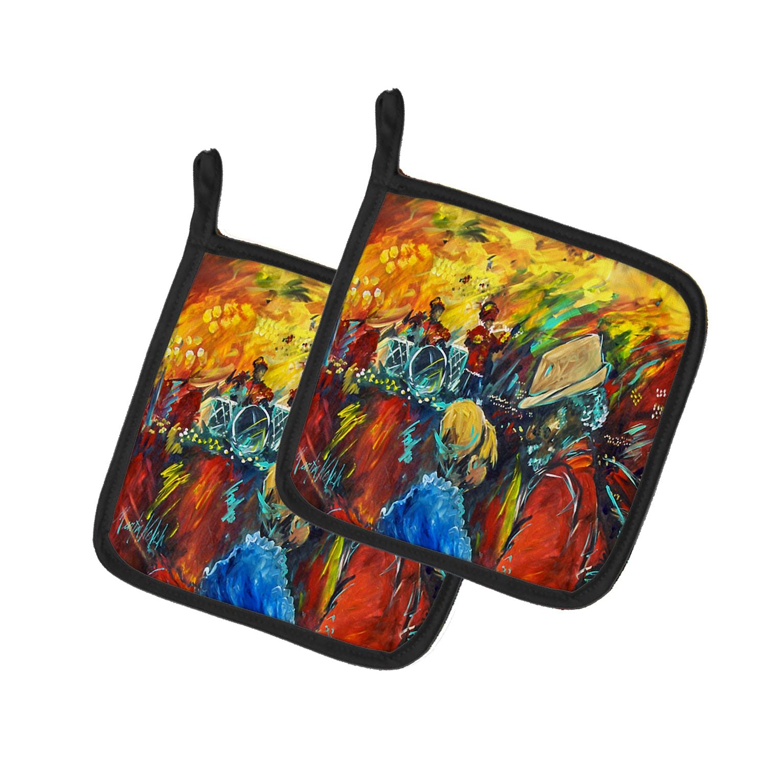 Dance Pair of Pot Holders Kitchen Heat Resistant Pot Holders Sets Oven Hot Pads for Cooking Baking BBQ, 7 1/2 x 7 1/2