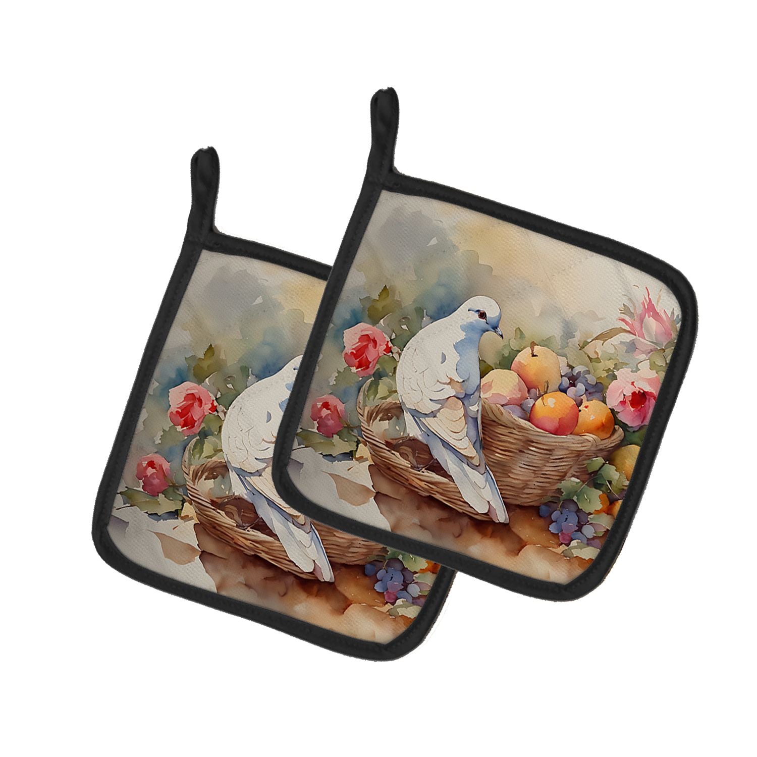 NEW Dove Pair of Pot Holders Kitchen Heat Resistant Pot Holders Sets Oven Hot Pads for Cooking Baking BBQ, 7 1/2 x 7 1/2