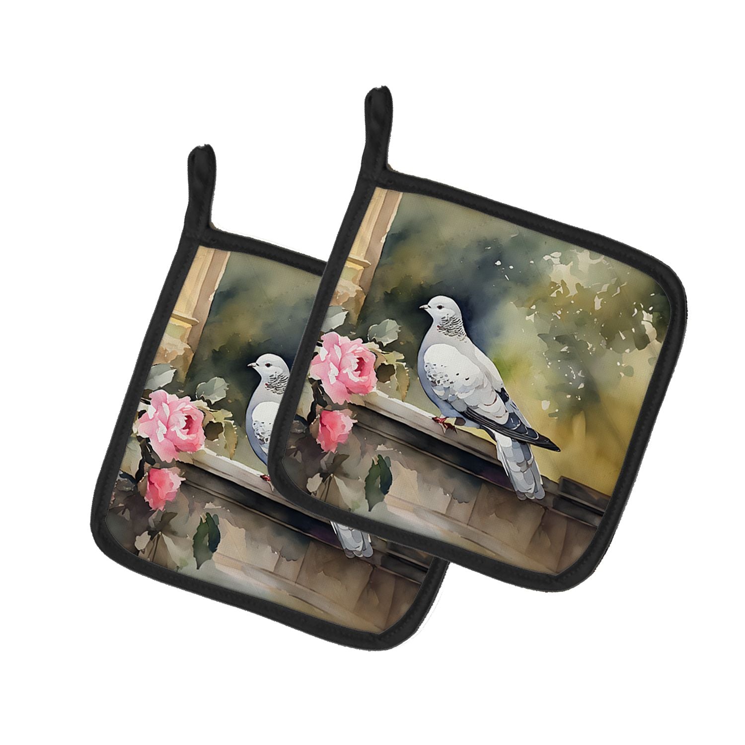 Pigeon Pair of Pot Holders Kitchen Heat Resistant Pot Holders Sets Oven Hot Pads for Cooking Baking BBQ, 7 1/2 x 7 1/2