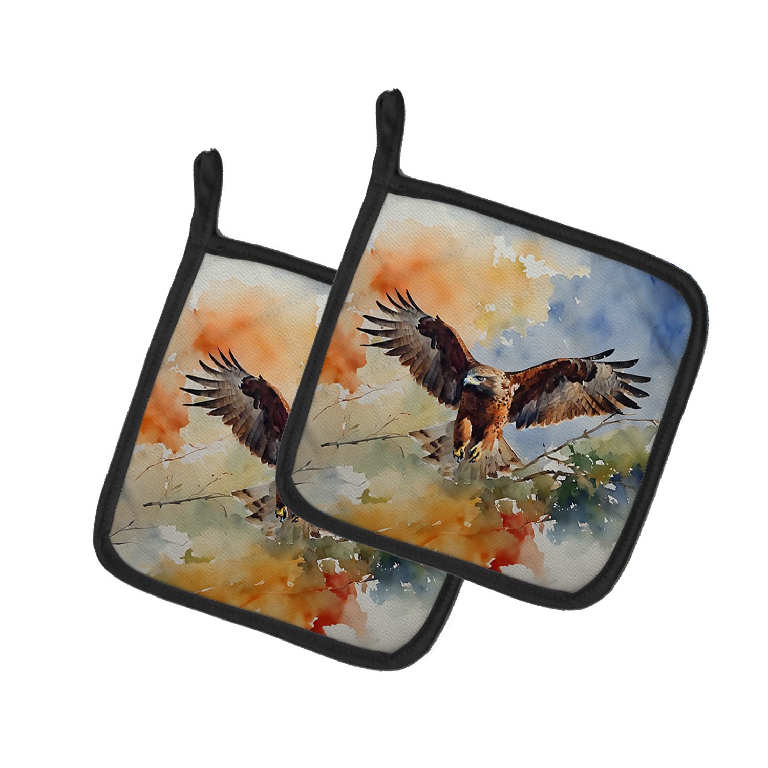 Hawk Pair of Pot Holders Kitchen Heat Resistant Pot Holders Sets Oven Hot Pads for Cooking Baking BBQ, 7 1/2 x 7 1/2
