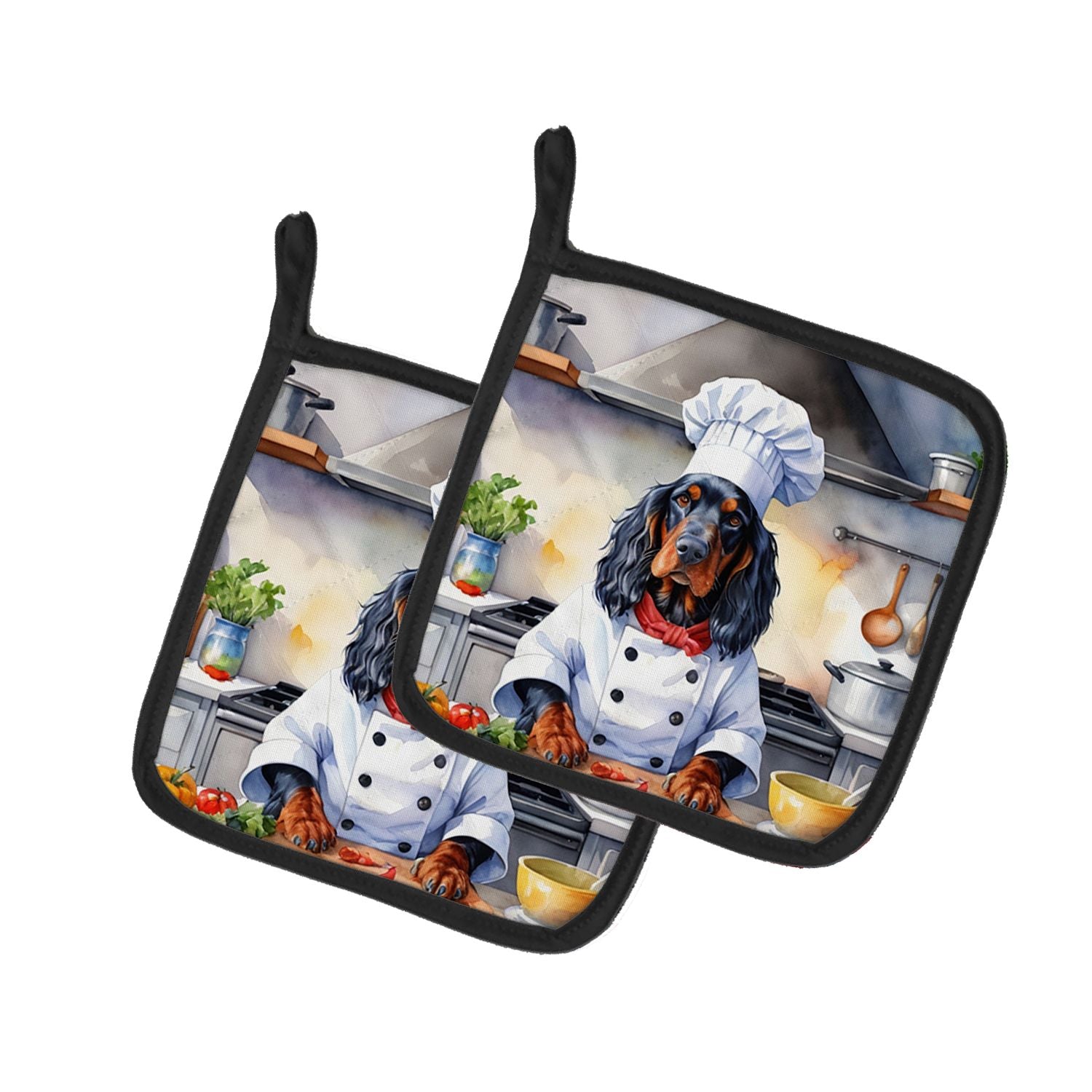 Gordon Setter The Chef Pair of Pot Holders Kitchen Heat Resistant Pot Holders Sets Oven Hot Pads for Cooking Baking BBQ, 7 1/2 x