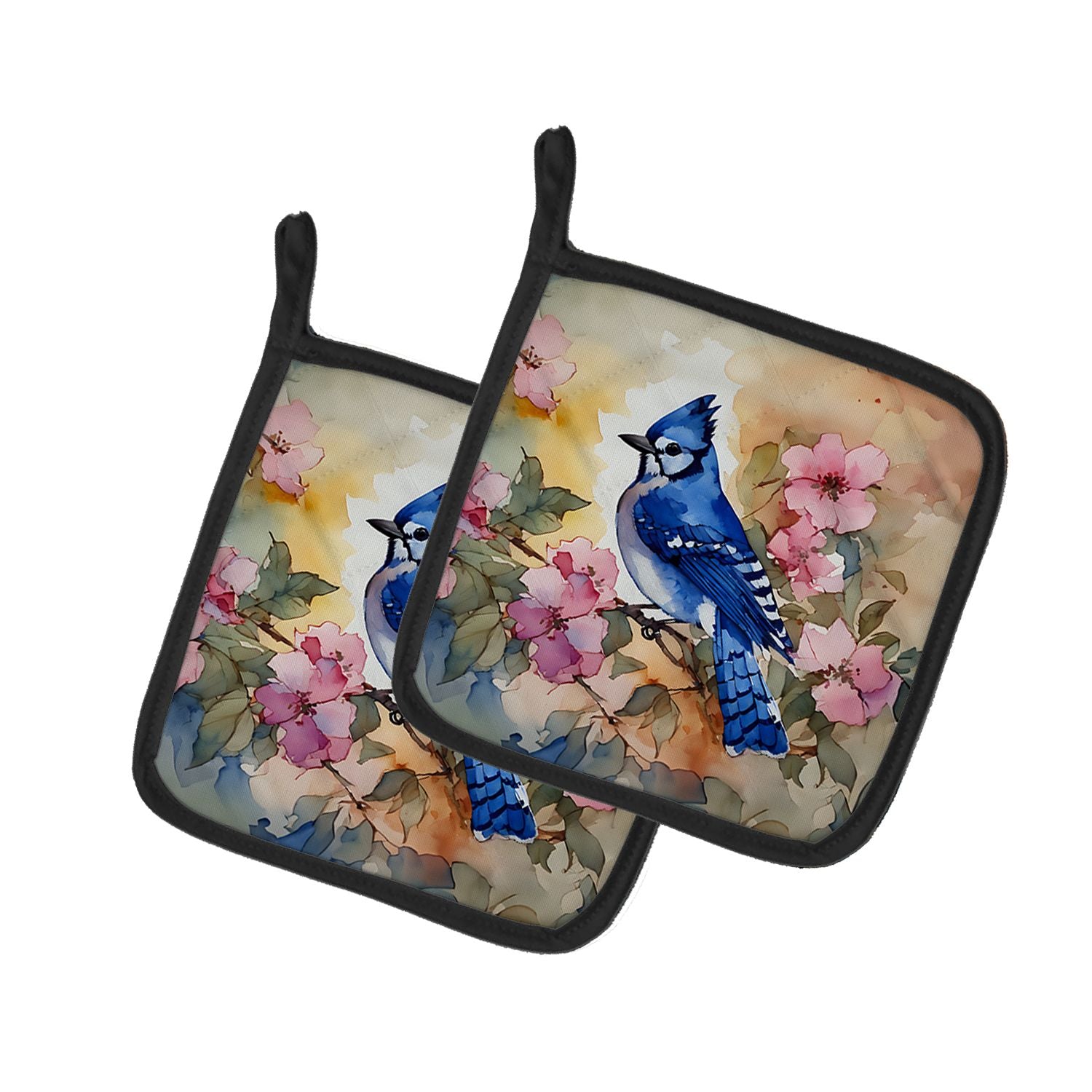 Blue Jay Pair of Pot Holders Kitchen Heat Resistant Pot Holders Sets Oven Hot Pads for Cooking Baking BBQ, 7 1/2 x 7 1/2