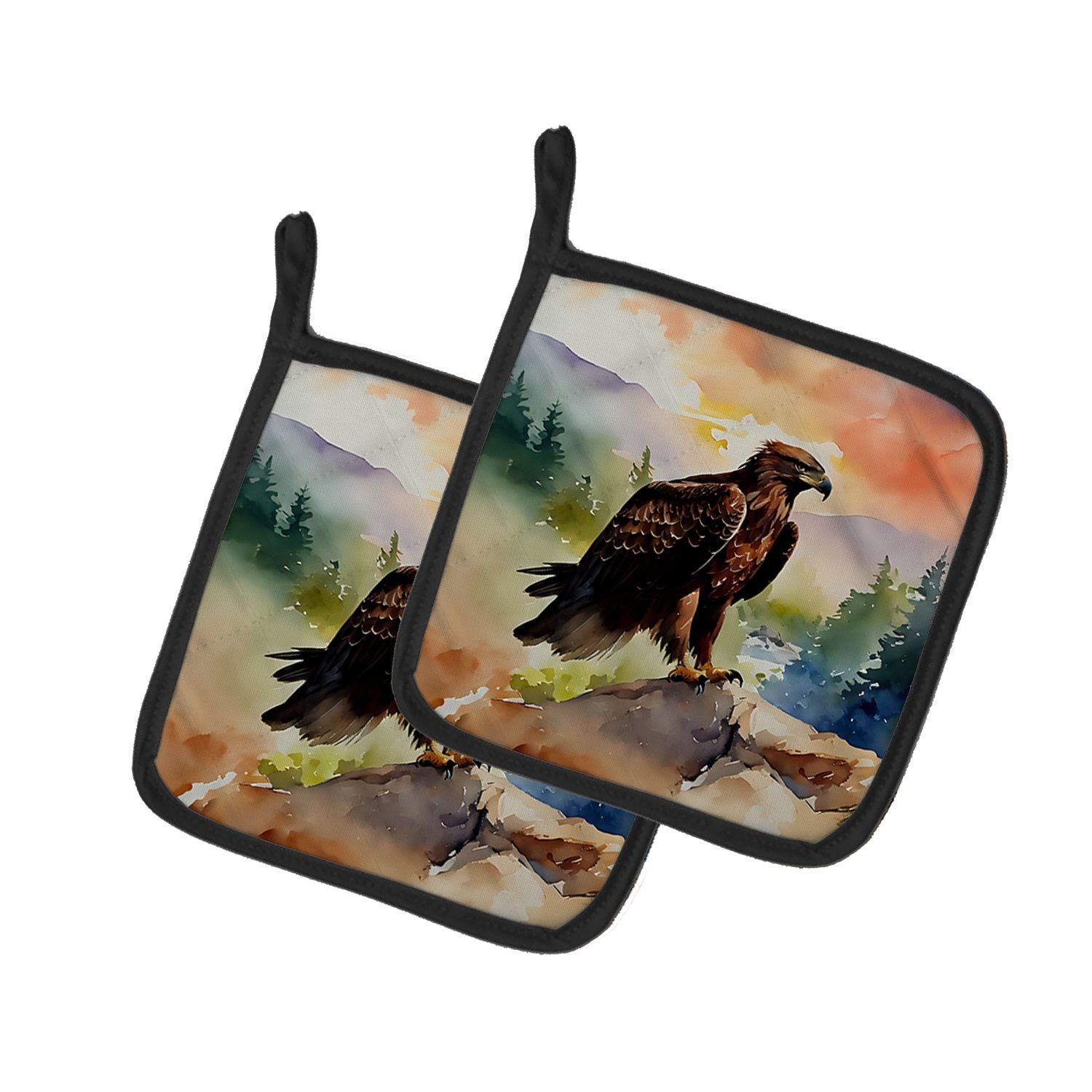 Eagle Pair of Pot Holders Kitchen Heat Resistant Pot Holders Sets Oven Hot Pads for Cooking Baking BBQ, 7 1/2 x 7 1/2
