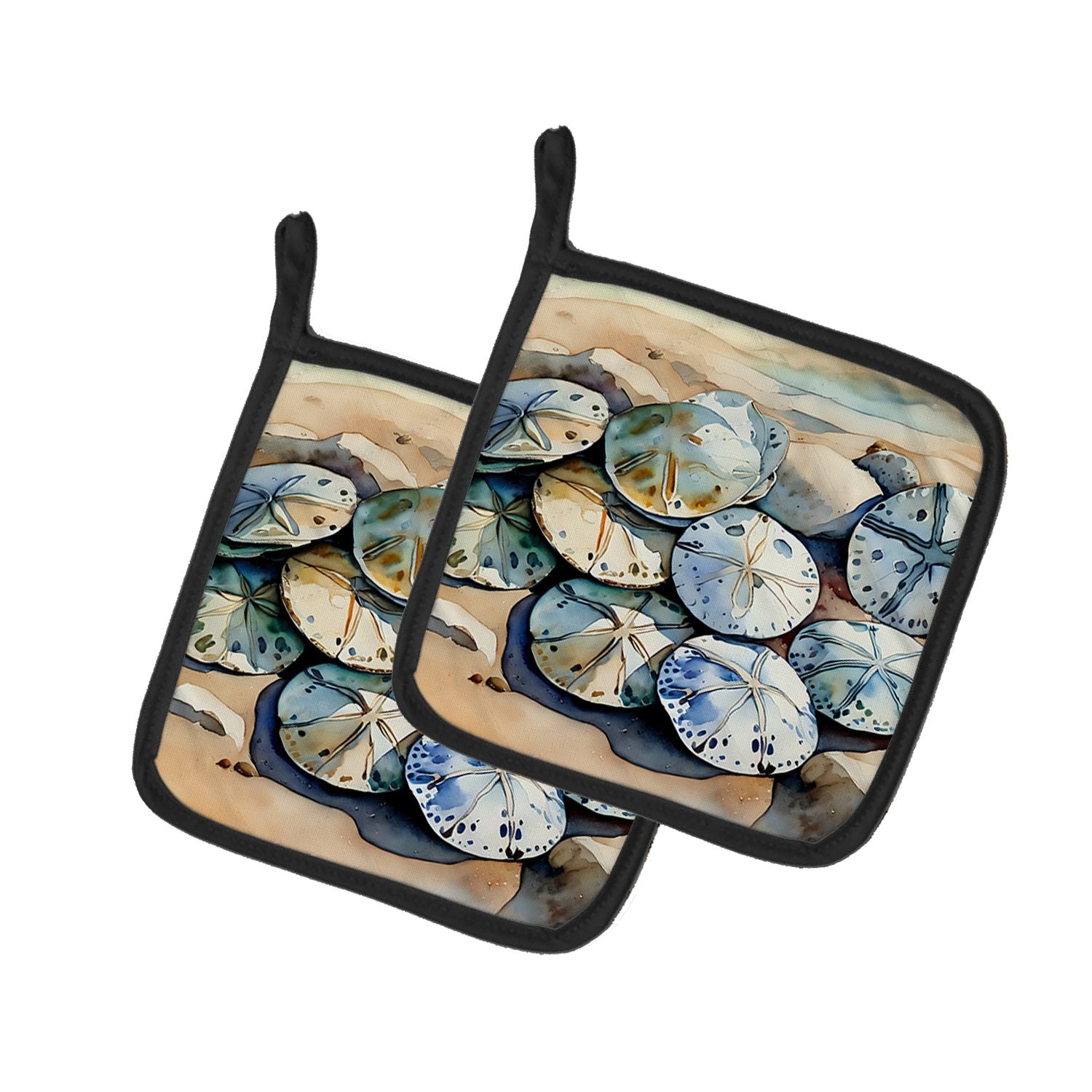 Sand Dollars Pair of Pot Holders Kitchen Heat Resistant Pot Holders Sets Oven Hot Pads for Cooking Baking BBQ, 7 1/2 x 7 1/2
