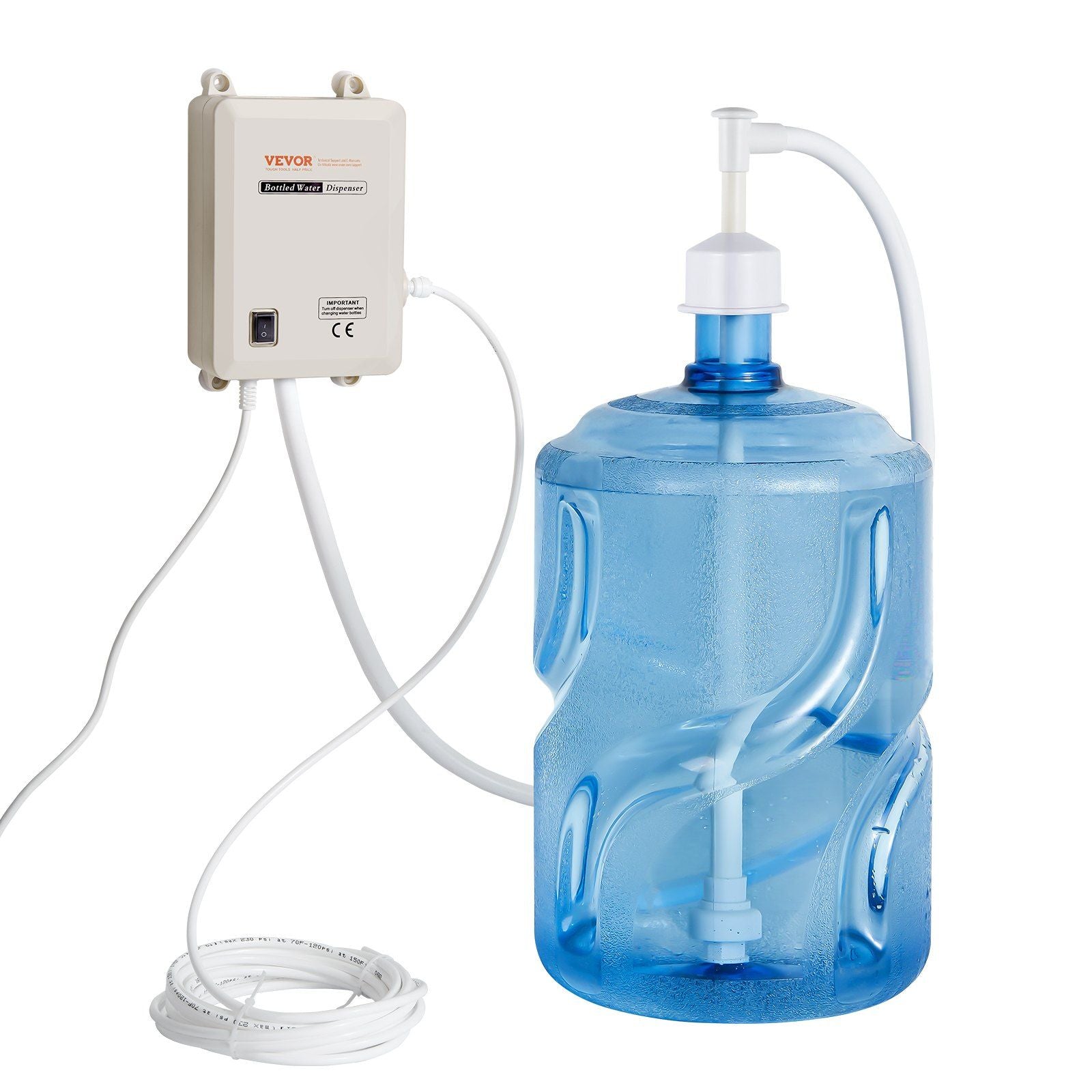 VEVOR Bottled Water Dispensing Pump System,110V 20ft US Plug High Flow Bottled Water Pump with Single Inlet , Bottled Water Syst