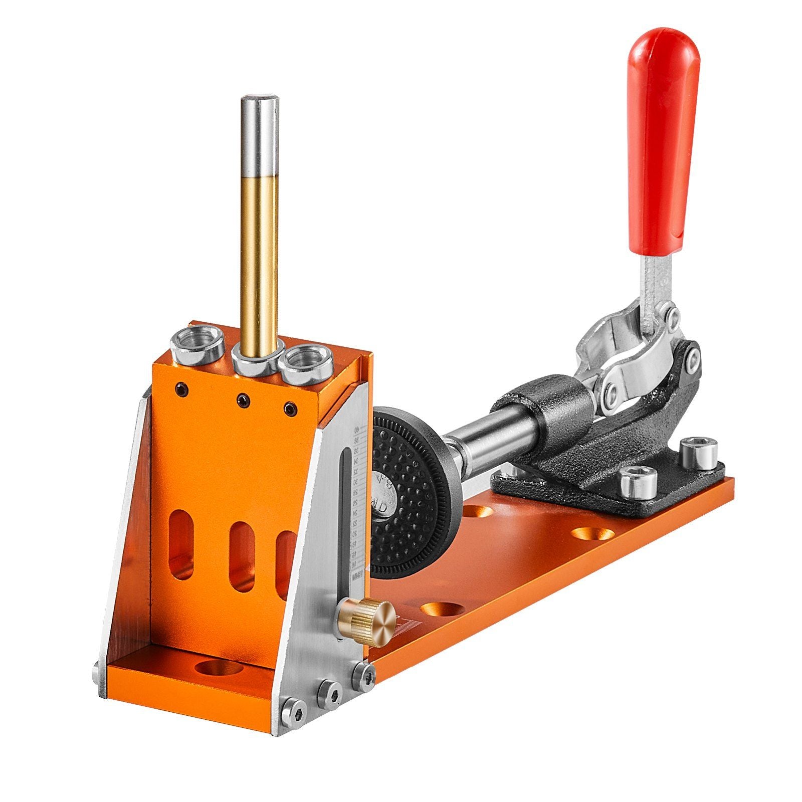 VEVOR 30 Pcs Pocket Hole Jig Kit, Adjustable & Easy to Use Pocket Hole Jig System with Step Drills, Drill Stop Rings, Wrenches, 