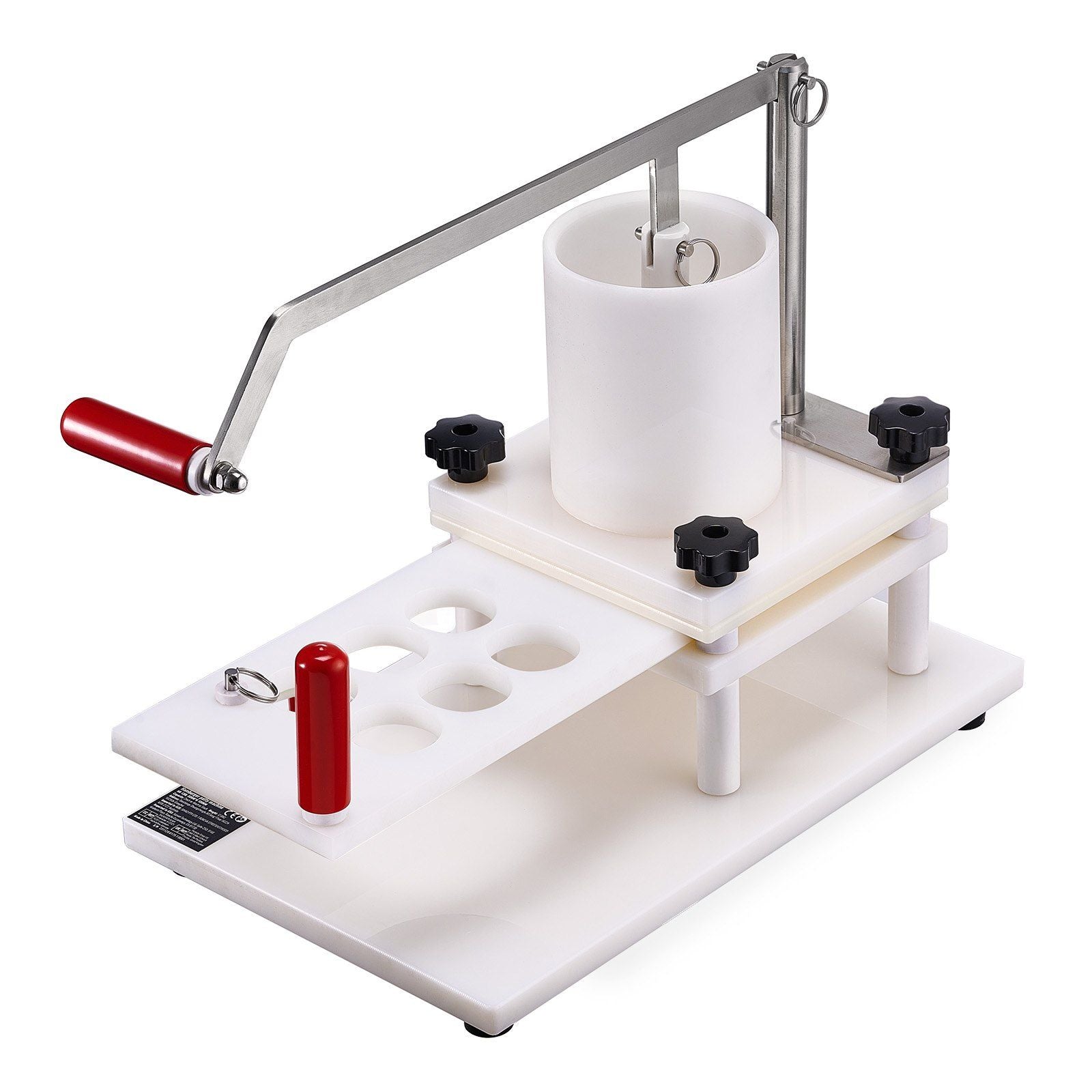 VEVOR Commercial Burger Patty Maker, 3 Convertible Mold(2/4/5-inch) Manual Beef Patty Maker, 1.5KG Large-Capacity Hopper Hamburg